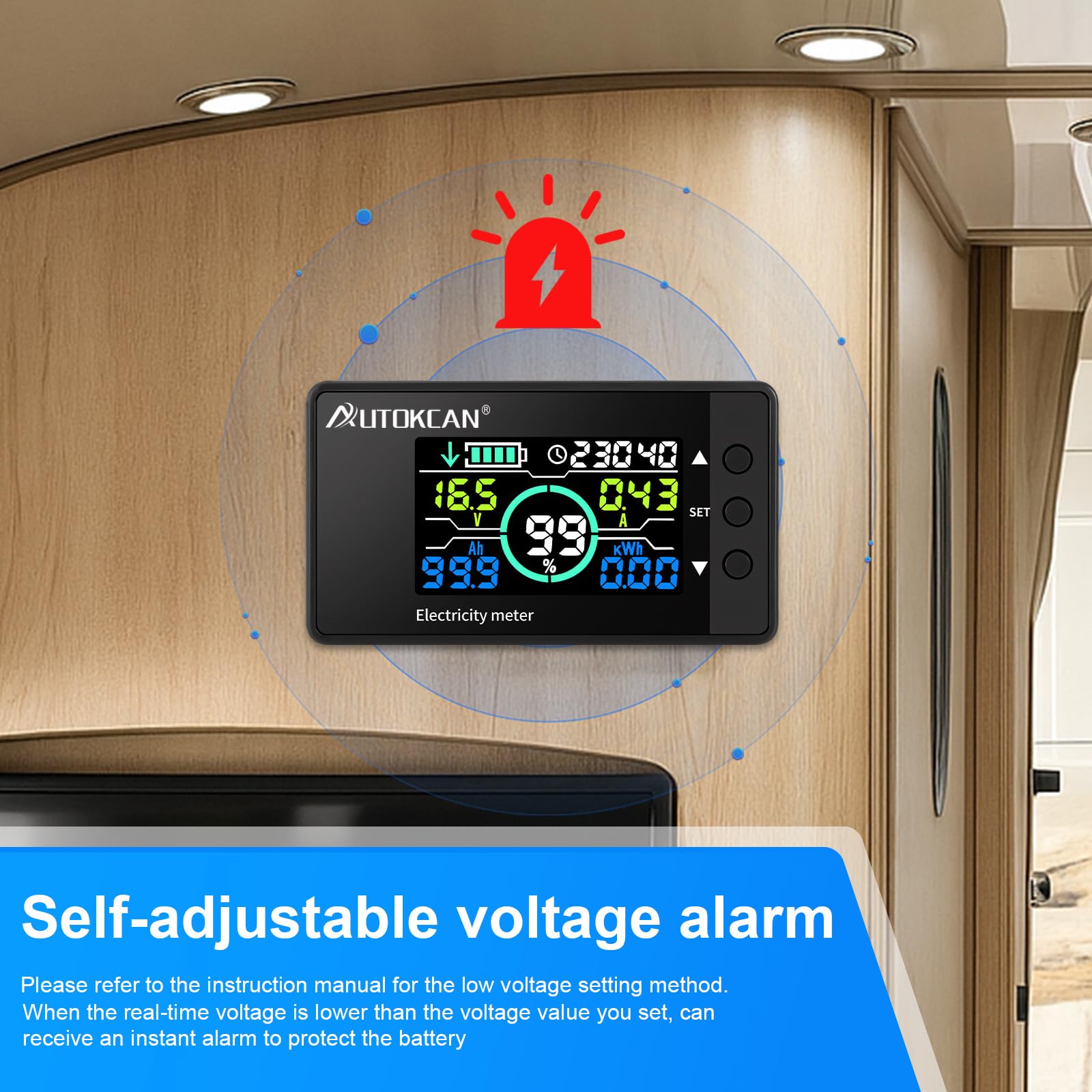 Amazon.co.jp: Autokcan 500A バッテリーモニター シャント付き DC 8