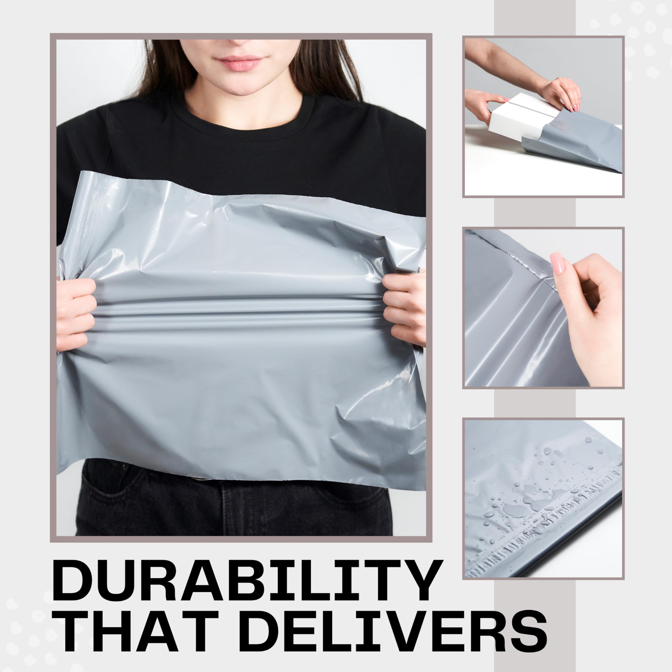 RAGO® Juego de 20 piezas Bolsas de Envío Plástico -L- 35x45 cm Sobres de envío autoadhesivos y opacos I Bolsas de plástico reutilizables para ropa I Embalaje transporte logística