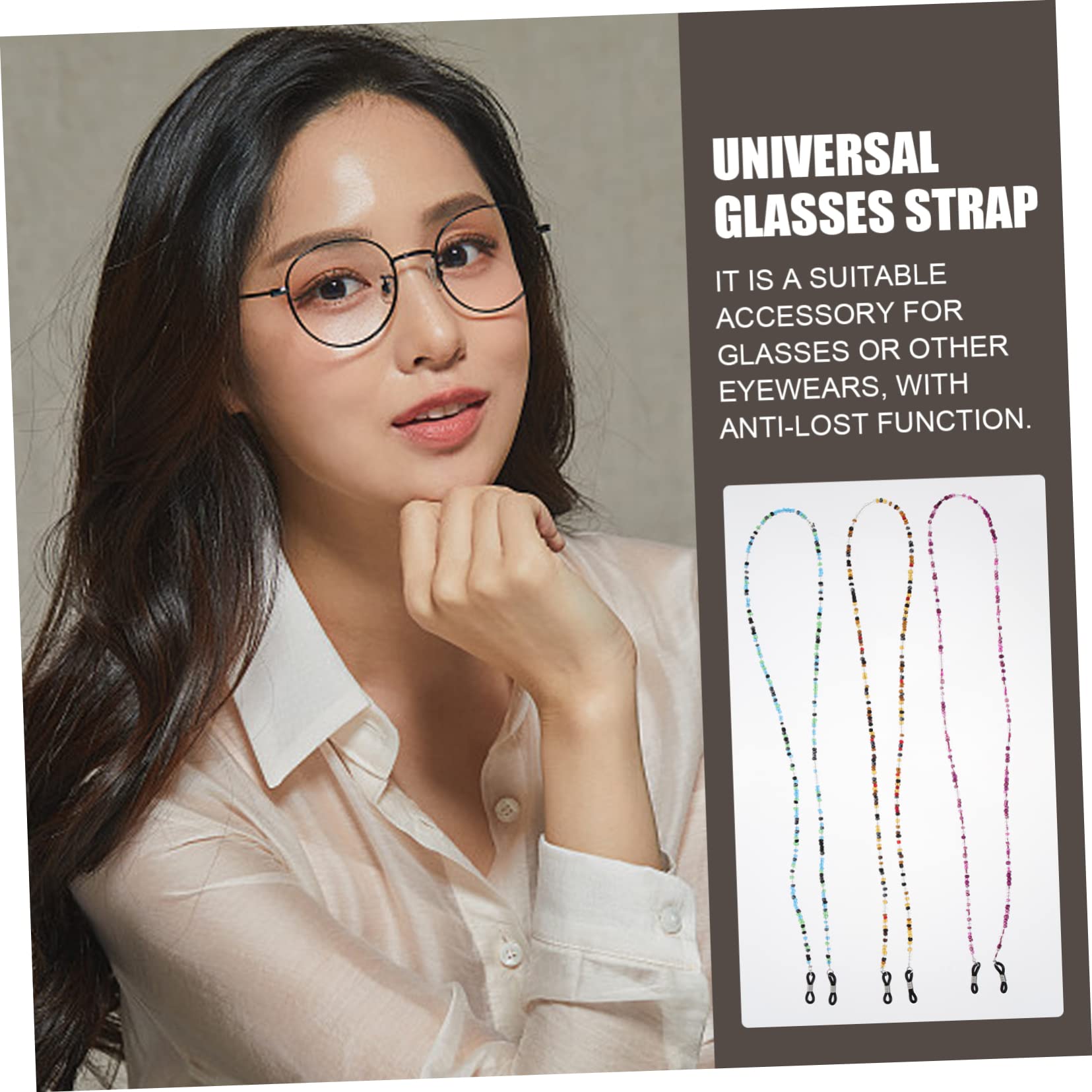 FRCOLOR Cadena Para Gafas Ajustable Elegante Azul Para Mujer Con Cordón Para Gafas De Sol Cuerda Para Gafas Para Hombre