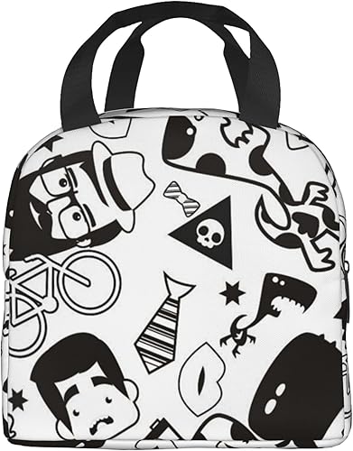 Miniatura 6 de Bolsa de almuerzo para niños y niñas, bolsa de almuerzo escolar, lonchera reutilizable con aislamiento, tela impermeable duradera, aislamiento de