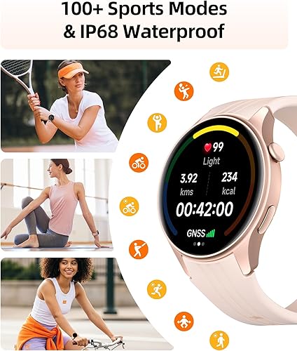 Miniatura 4 de Parsonver Smart Watch for Women, Built-in GPS, Fitness Watch with AnswerMake Calls, 100+ Sport Modes, Heart Rate, Sleep Monitor, Pedometer, IP68