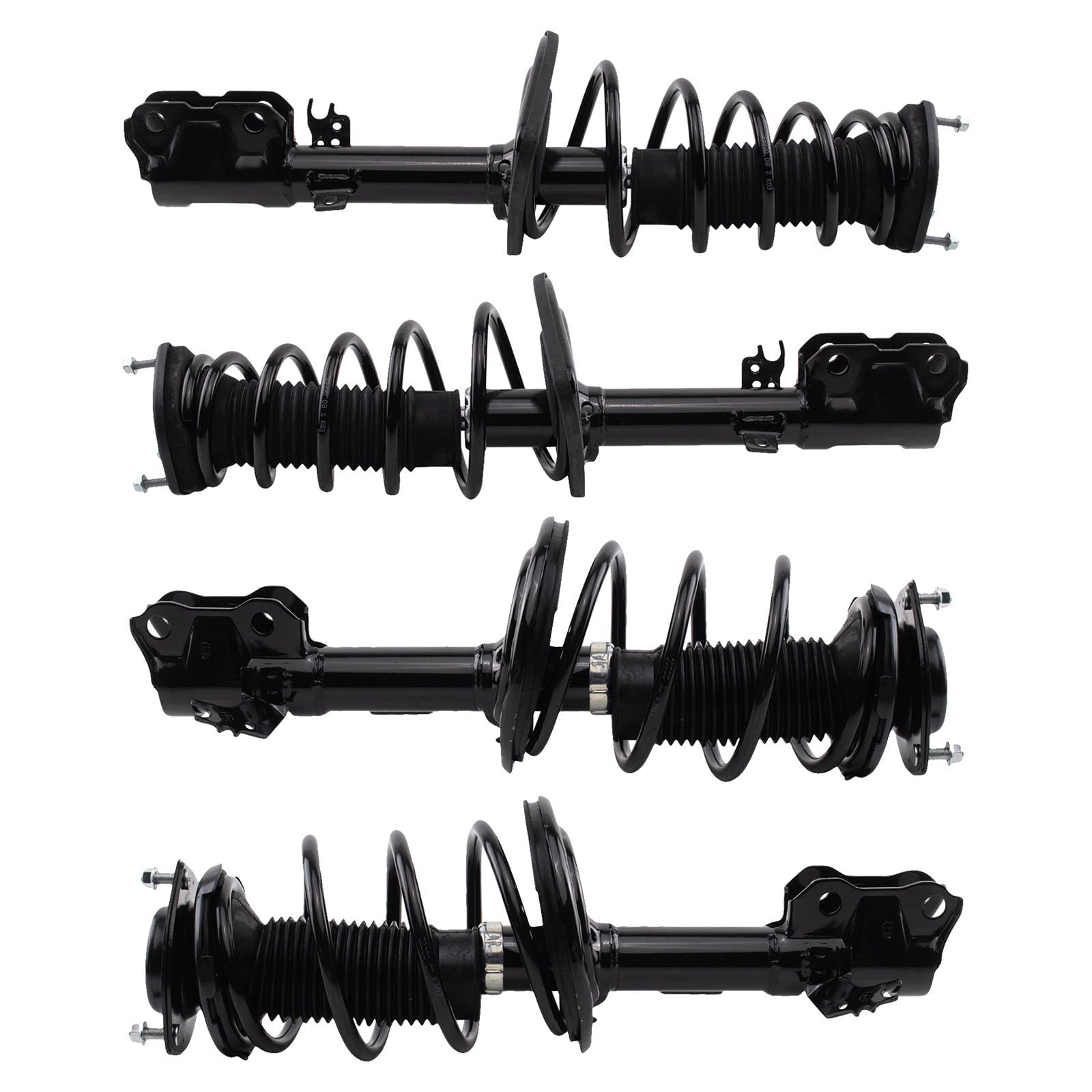 TRQ Front and Rear Strut & Spring Assembly Set Compatible with