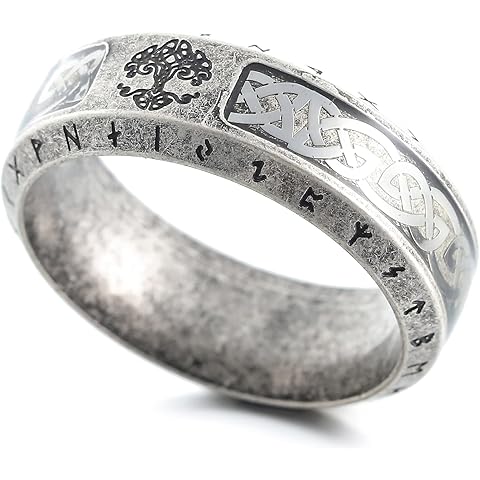 Men Norse Rings Stainless Steel Viking Jewelry Ring for Women