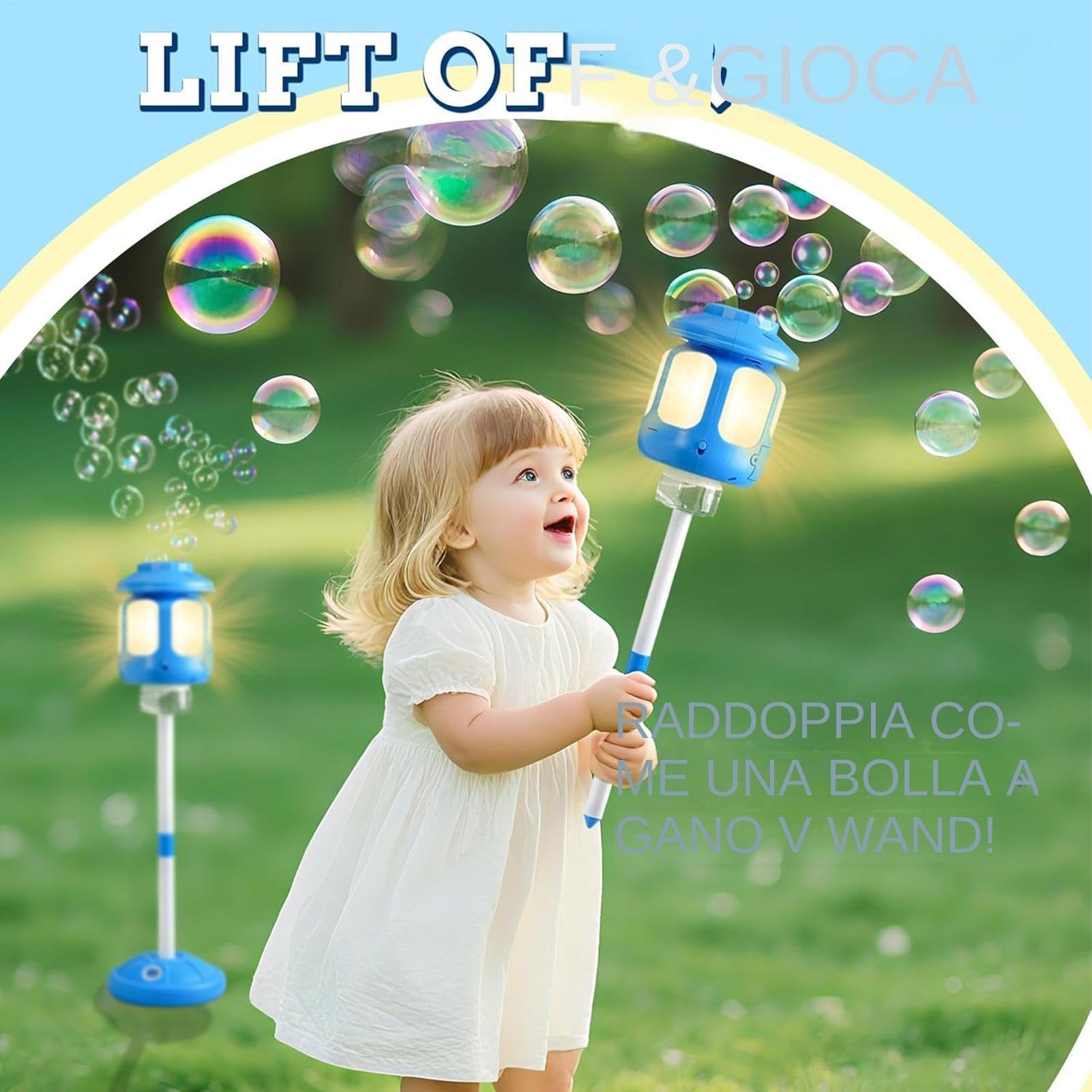 Bubble Tower Lampione Esterno Giocattolo Altezza Regolabile | Soffiatore Di Bolle Con E Musica Per Festival E Celebrazioni Matrimoni Feste Prato Cortile Patio Giardino