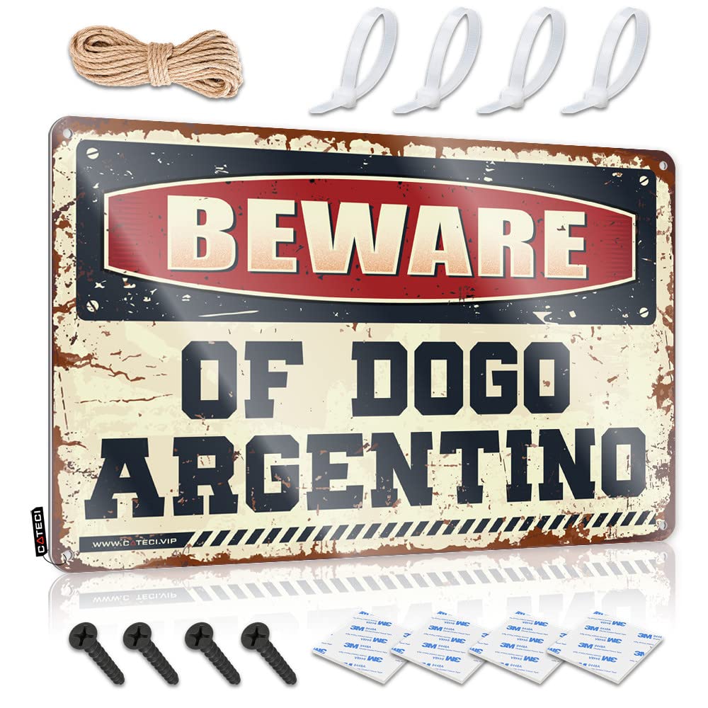 Bar Funny Signs Beware Of Dogo Argentino Tin Sign Signs For Bedroom Door Man Cave Tin Sign(20X30CM)