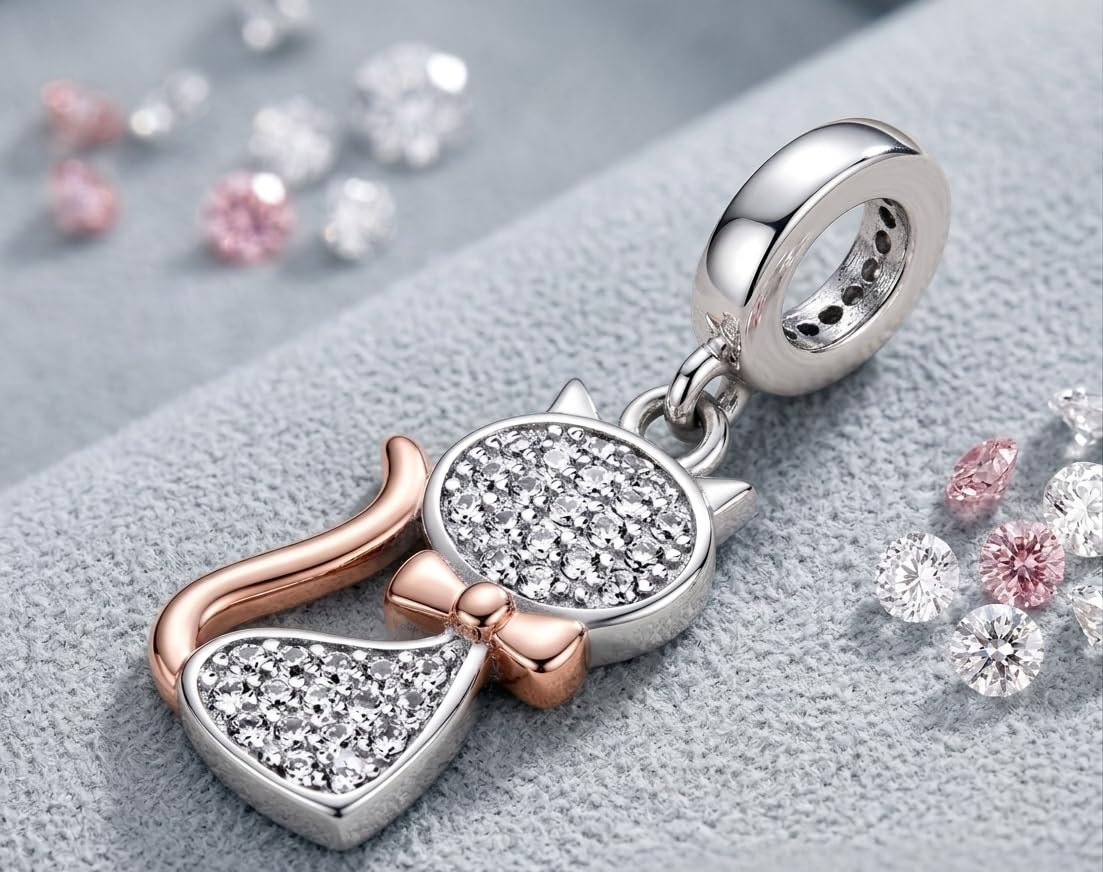 Charm Animaletti Bulldog Coniglio Elefante Gatto Gufo Coccinella Ape Delfino Fenicottero Orso Volpe Scoiattolo Compatibile Tutte Marche Pendente Ciondolo Bead Argento