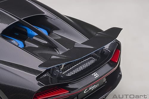 Miniatura 14 de AUTOart 2019 Bugatti Chiron Sport French Racing Blue y Carbon 118 Model Car