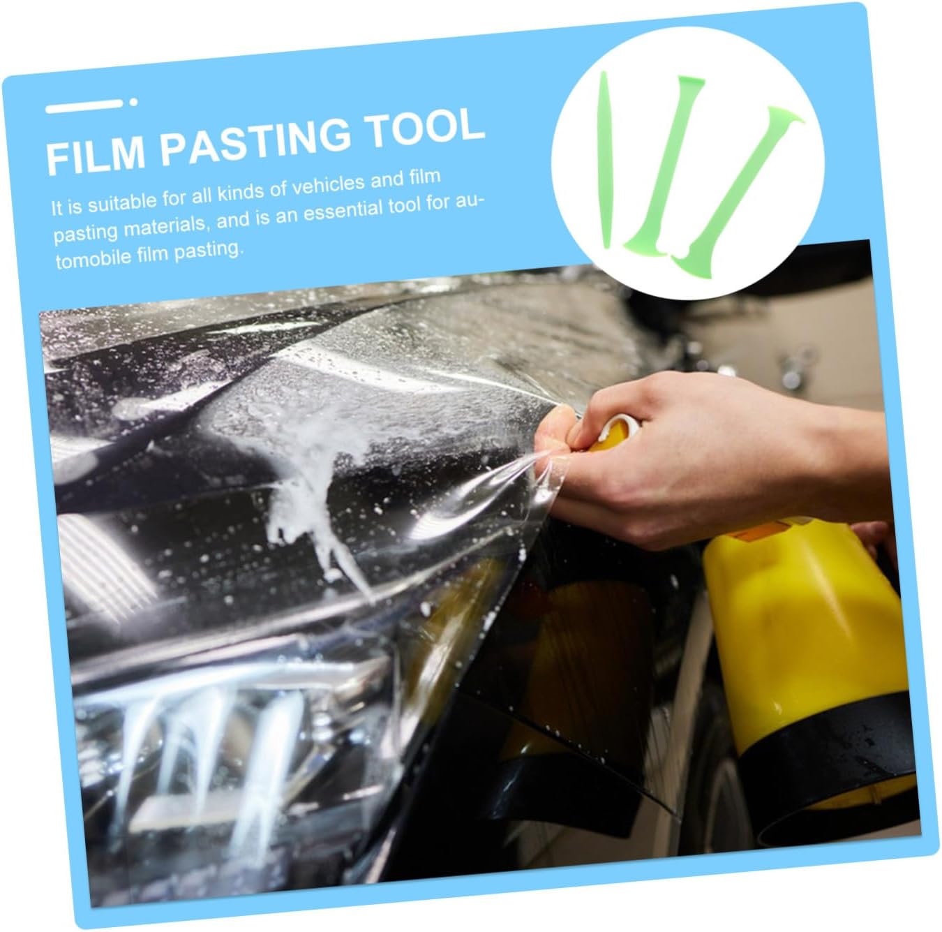 3pcs Car Window Tint Tools Kit Plastic Squeegee for Precise Edge Finishing Vehicle Wraps Film Sticking Tool for Cars Window Vinyl Wrap Application