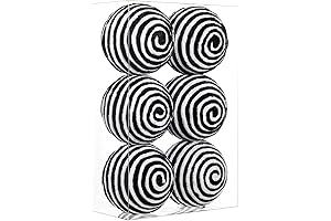 Briful Large Black and White Christmas Ornaments