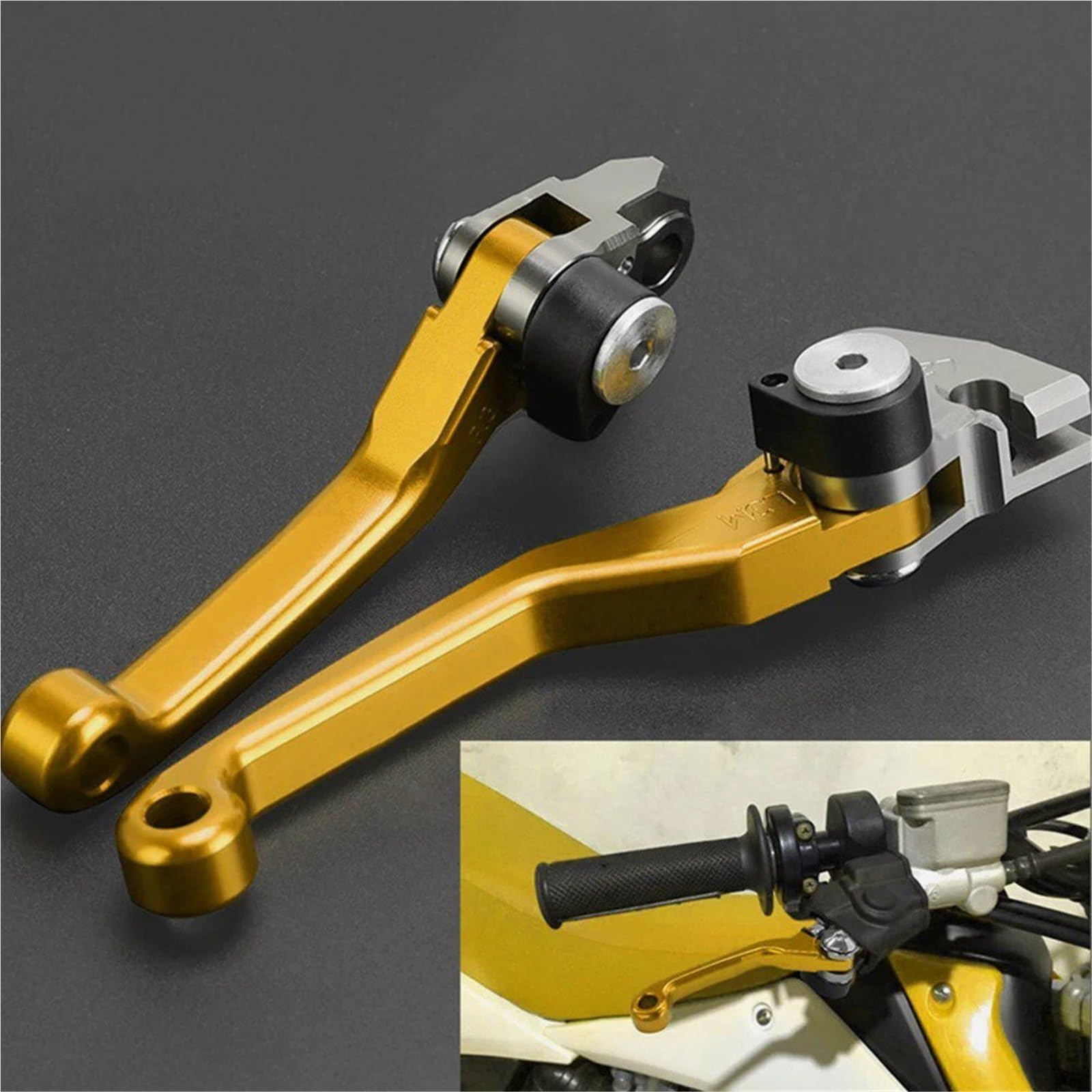 Palancas De Freno Y Embrague De Aluminio CNC Para Suzuki RM-Z 250/450 (2004-2018) - Plegables Y Resistentes