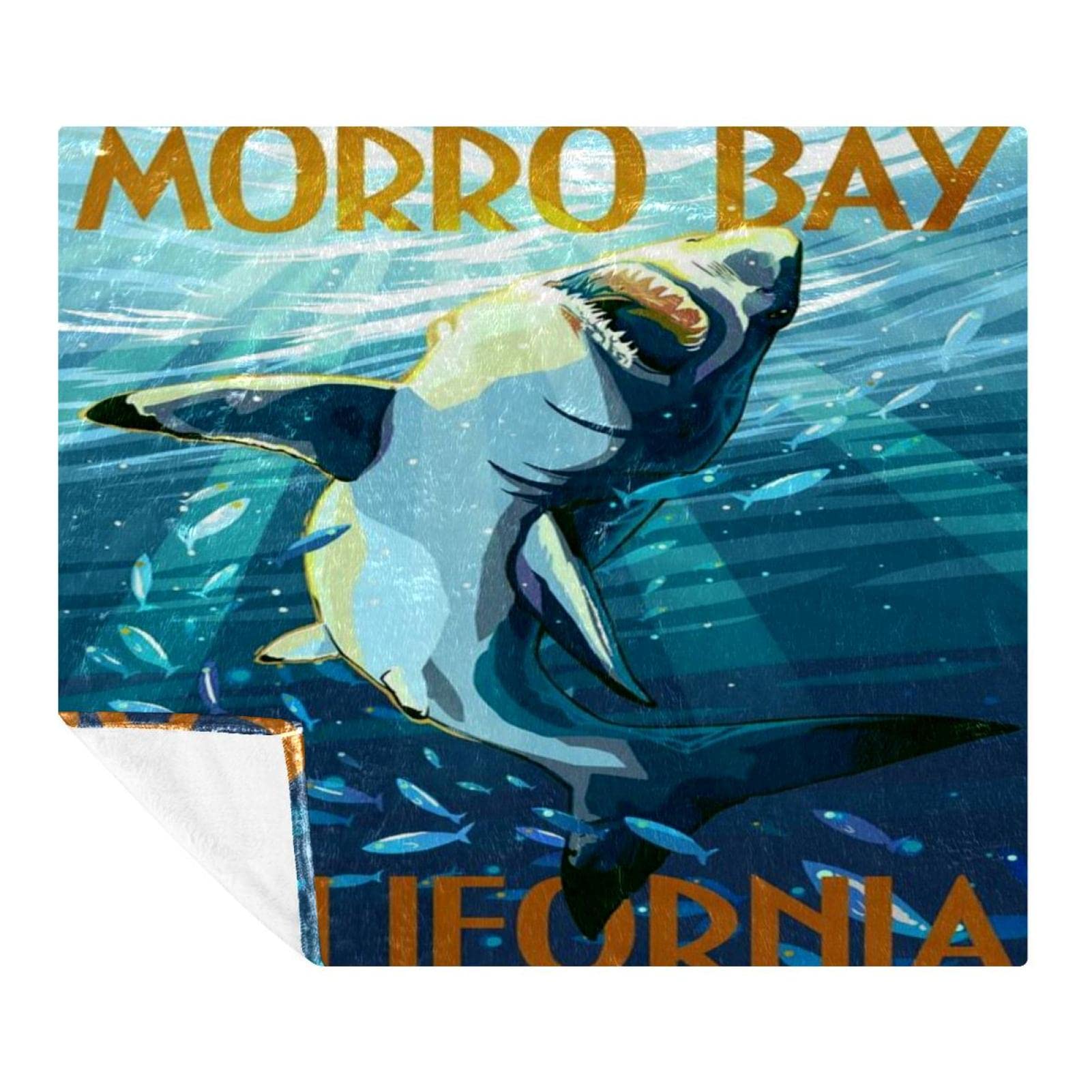 Couverture requin microfibre légère et thermo-régulante