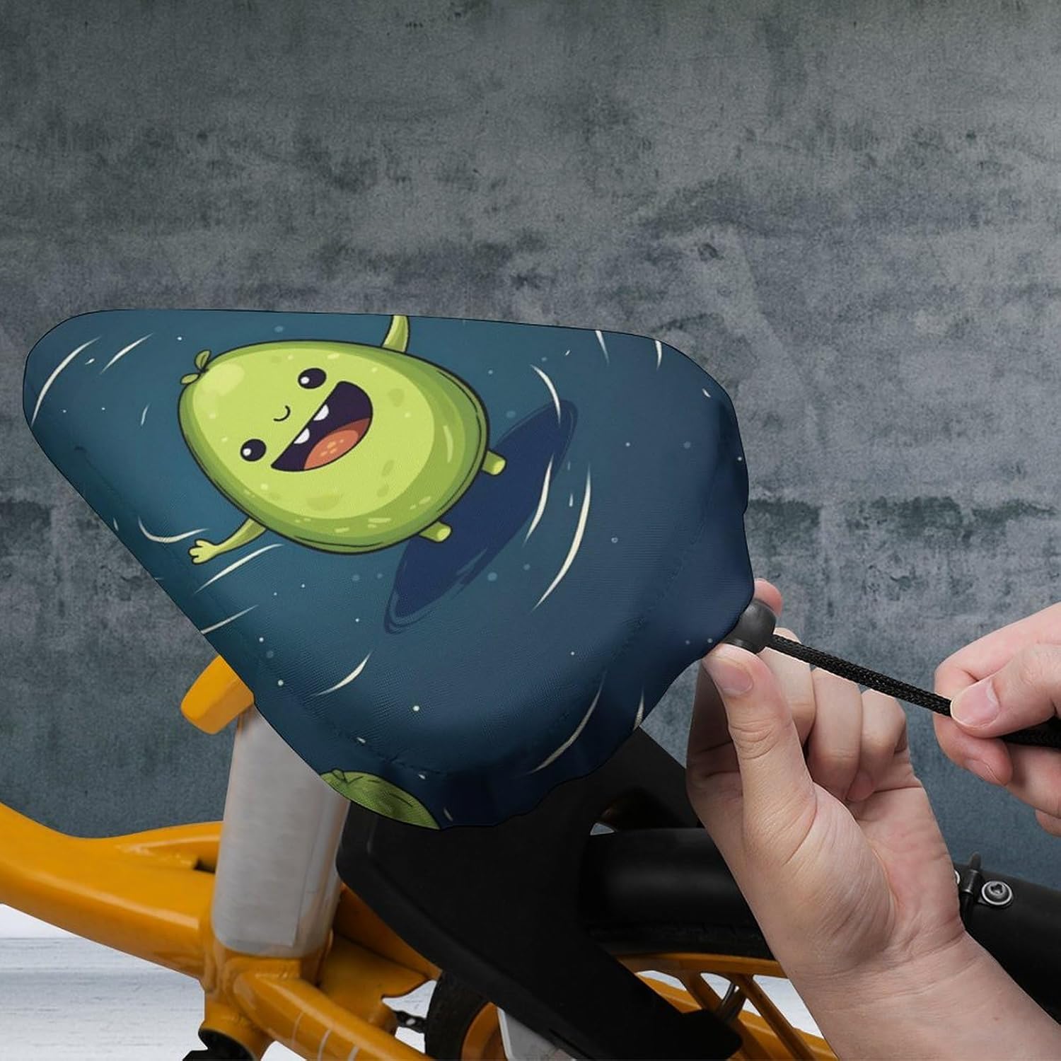 Cute Cartoon Space Bicycle Saddle Covers Dustproof Bikes Seats Protectors