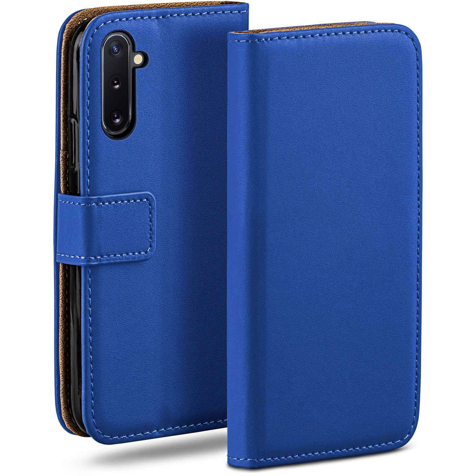 Funda Samsung Note 10 moex libro piel vegana azul con ranuras 8