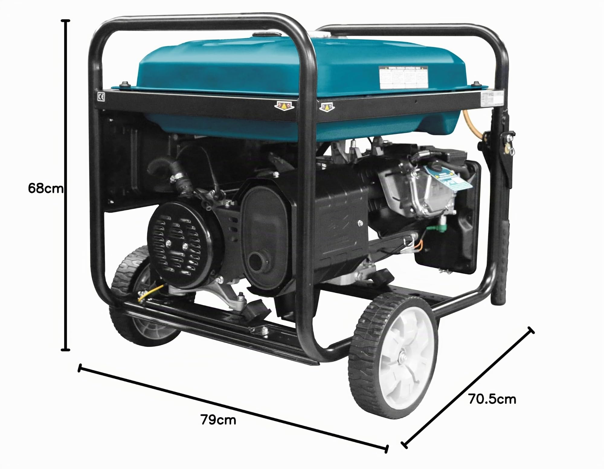 Könner & Söhnen KS 12-1E 1/3 ATSR - Stromerzeuger 18,5 PS, 4-Takt 1-Zylinder Benzinmotor mit Kupfer, E-Start, Notstromautomatik, Spannungsregler, 9200/8200 Watt