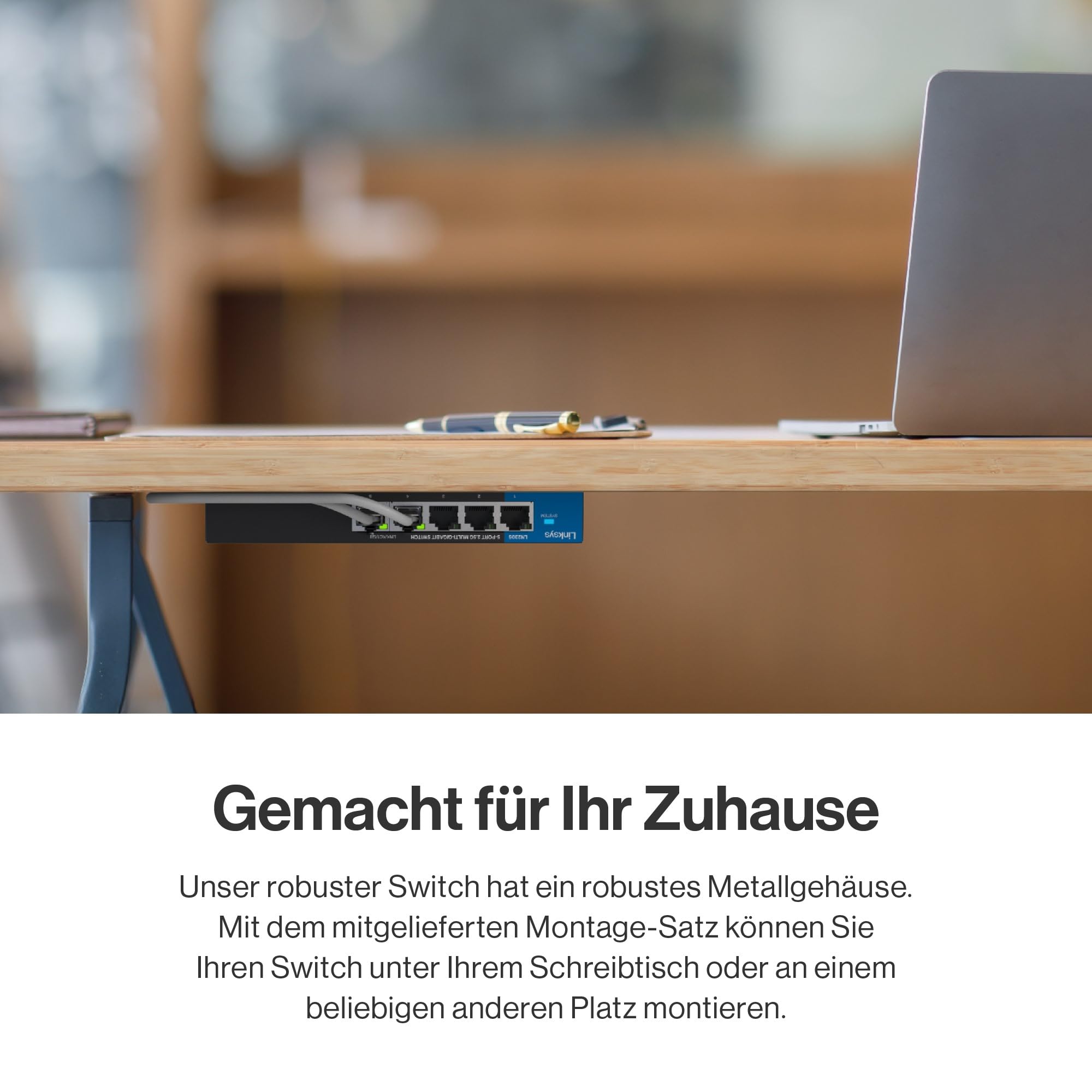 Linksys 5-Port, 2,5G Multi-Gig-Unmanaged Switch | Energieeffizientes Ethernet | Vollduplex-Durchflusskontrolle | Ideal für kleine und Heimbüros mit lüfterlosem Design und Metallgehäuse | Plug and Play