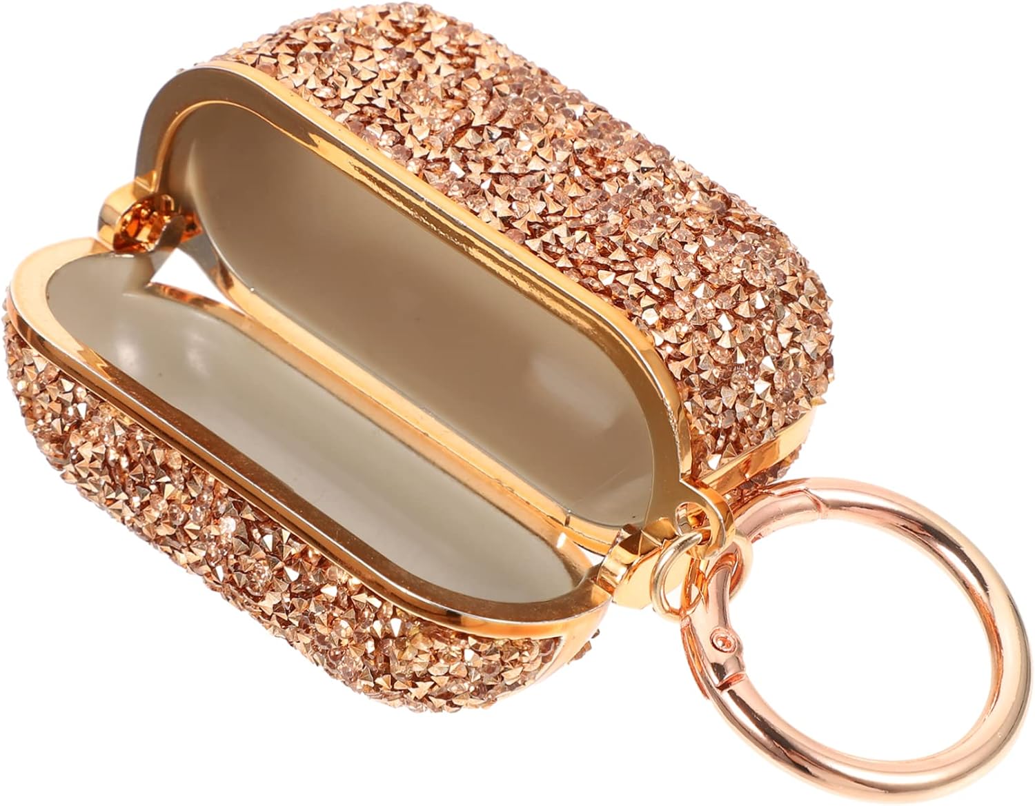 Wireless Earphone Case Sparkling Gold Glitter Cover for Lightweight and Portable Earbud Holder Shockproof Protection Against Scratches and Drops