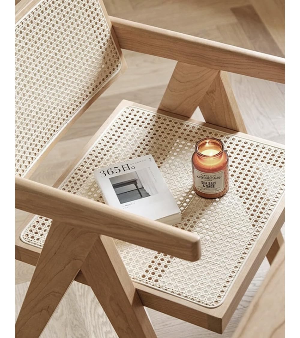 Home Heavenly® Pack de 2 Sillas de Comedor Mamba, en Madera y Ratán Natural.Elegancia y Sostenibilidad para Tu Hogar - Boho Chic