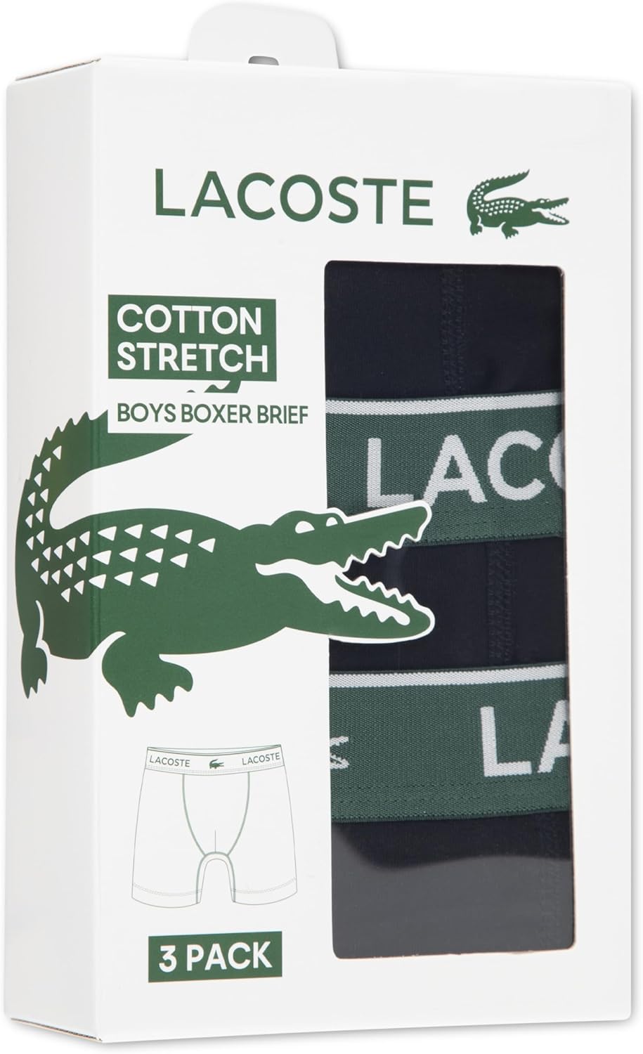Lacoste boys Boys' Multi-pack Boxer Brief - Image 3