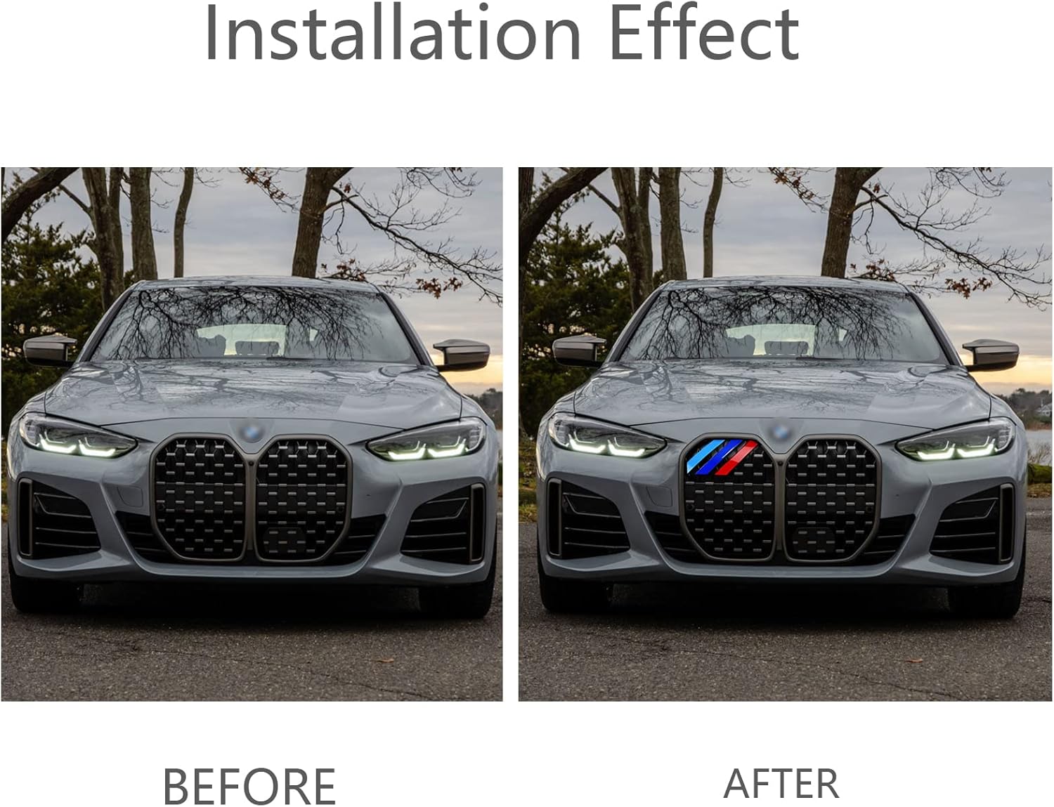 Lanyun compatible with bmw G22 G23 G24 accessories color grill insert trims grill stripes 2021 2022 2023 2024 4 series 420i 430i m440i not fit i4 or other car