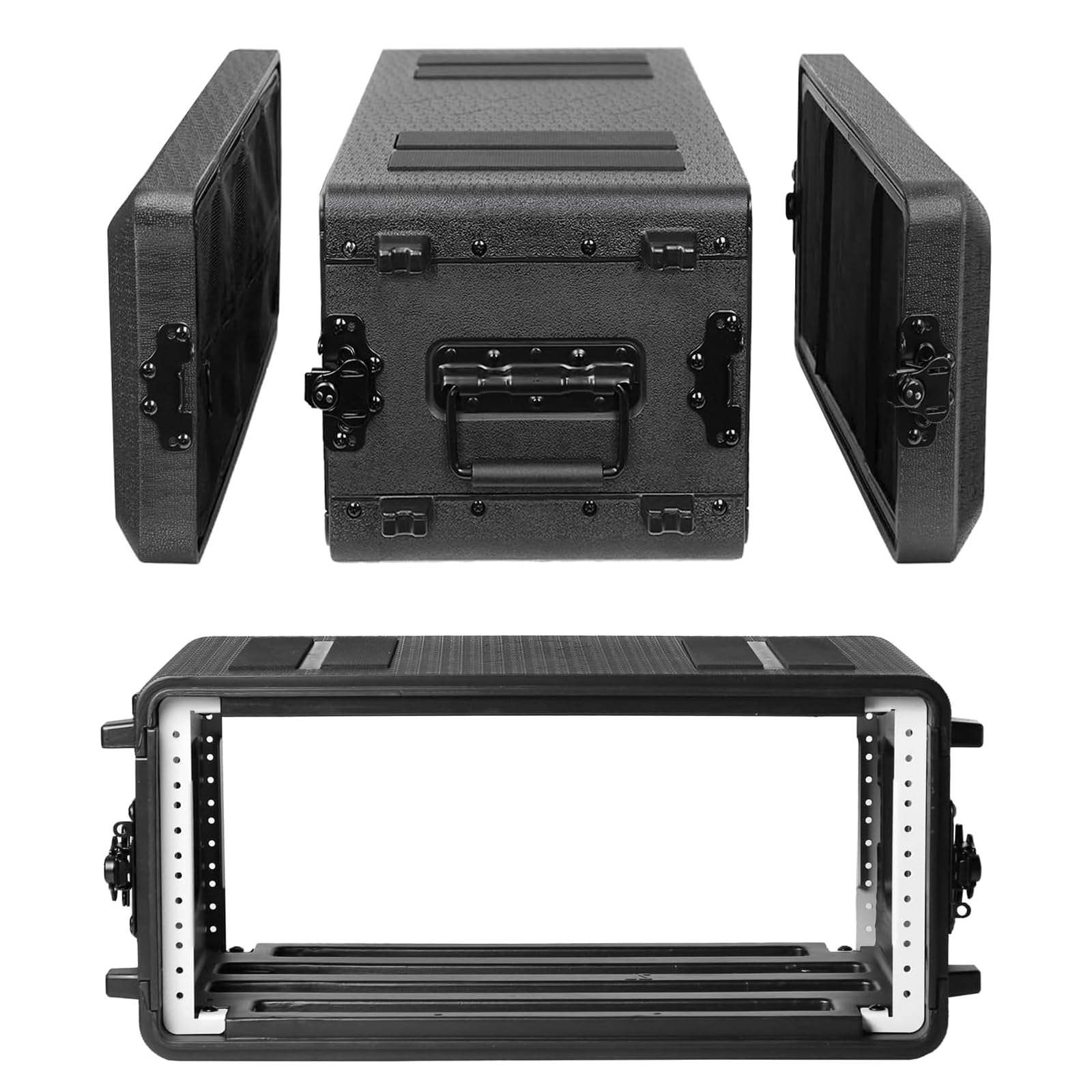 4U Cases Leichtes 11”Depth 19’’geformtes 4U-Rack-Gehäuse Rack-Gehäuse Langlebige wasserdichte staubdichte 4U Shock Mount Racks aus HDPE 19“ Rackmount Flightcases mit Mikrofonfächern