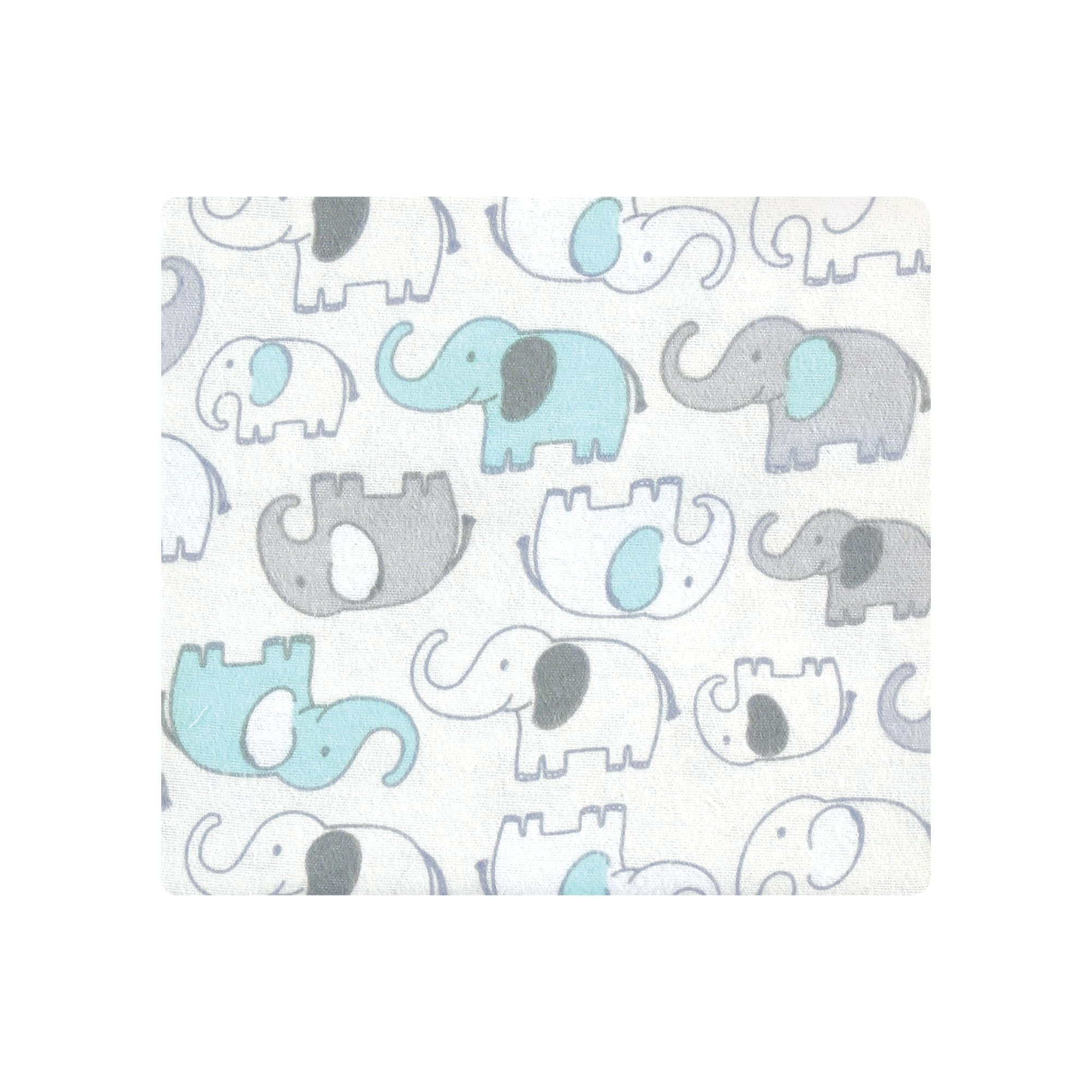 Hudson Baby Paquete de Mantas para Cuna, Manta Niños Unisex de Franela de Algodón, Elefante Neutro Nuevo, Talla Única