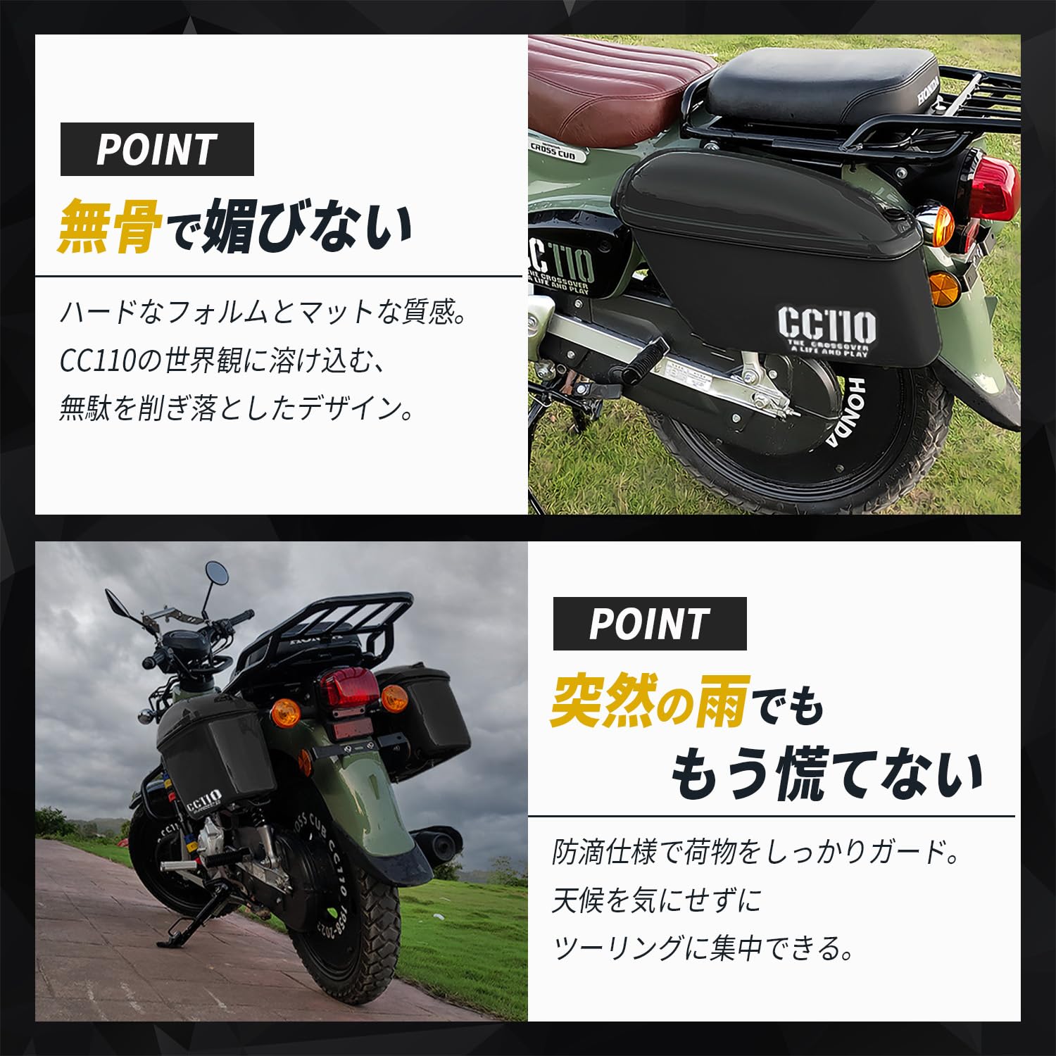 Amazon | Kagura motors クロスカブ110 CC110 JA45 JA60 パニアケース