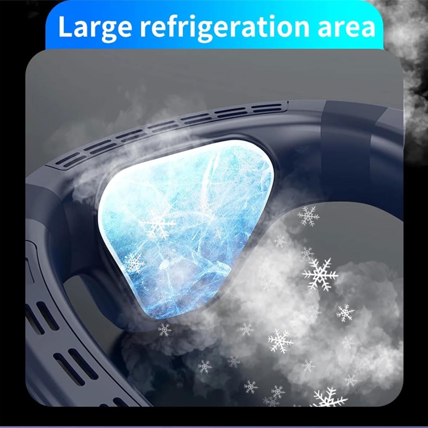 Ventilador de cuello portátil, aire acondicionado recargable con flujo de aire de 360° hacia arriba y hacia abajo y 3 velocidades, ideal para exteriores, oficina y viajes