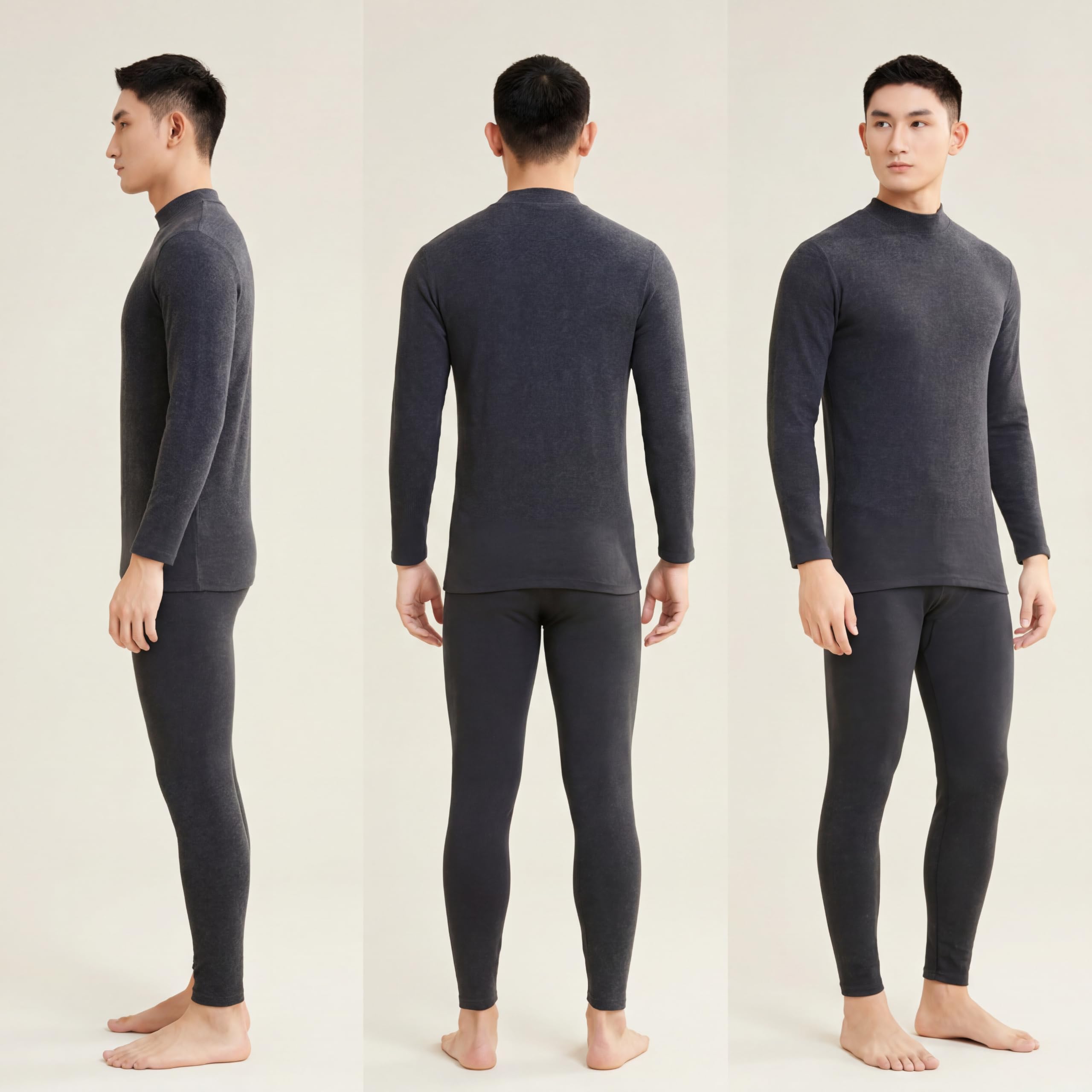 Conjunto de Ropa Interior térmica ultrasuave con Forro Polar para Hombre, Calzoncillos Largos de algodón Puro, Capa Base antiestática para Mayor Comodidad.