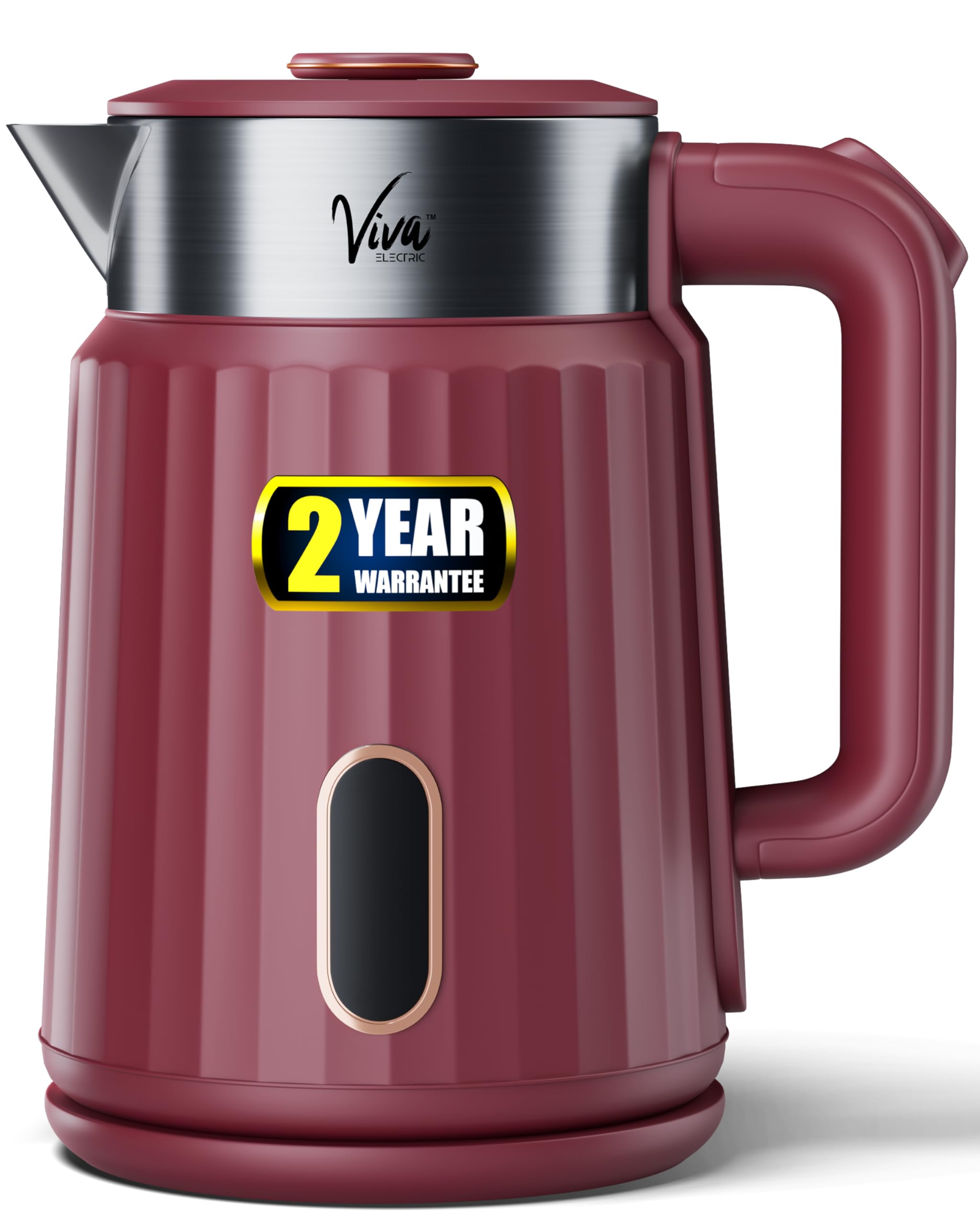 FEDUS Aqua Viva Electric Kettle, 1.8 Litres hot water kettle Jug, 1500W Stainless Steel Body, Power Indicator Automatic Cut-off used for boiling Water