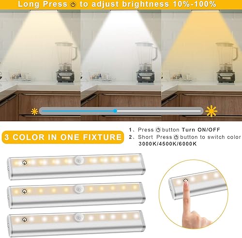 Miniatura 3 de Luz LED para armario, 20 LED, recargable, control remoto, luz debajo del gabinete, iluminación inalámbrica, barra de luz nocturna en cualquier lugar