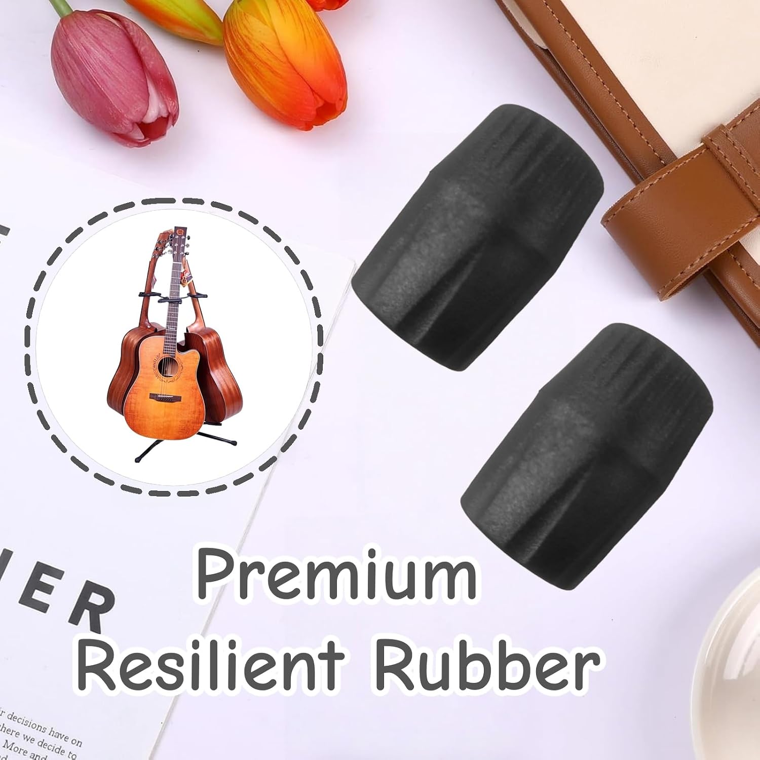 10 PCS Microphone Guitar Stand Foot Protector Rubber Stand Cap Foot Pad Buffer with Quick Slip-on Installation image 3