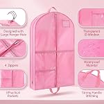 Kids Garment Bag, Waterproof Travel Dance Garment Bag with 4 Zipper Pockets & ID Holder, Foldable for Dancewear, 39.4x23.6 Inch, Style-2..