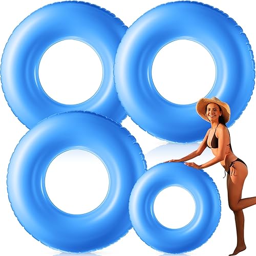 Jumbo Inflatable Pool Float 47.24 Inches Swimming Ring Pool Floats White Inflatable Float Tube for Adult Summer Vacation Beach River Bachelorette