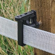 Electric Fence Tape and Rope Combi Clip Insulator | Screw-In | Insulated Plastic Fence Wire Hook | Wood Screw for Wooden Posts | UV Stabilised and Weather Resistant | Ideal for Horse Fences (25)