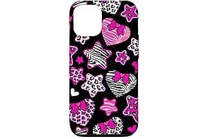 iPhone 13 McBling Aesthetic Heart Star Leopard Zebra Pink Y2K Bimbo Phone Case