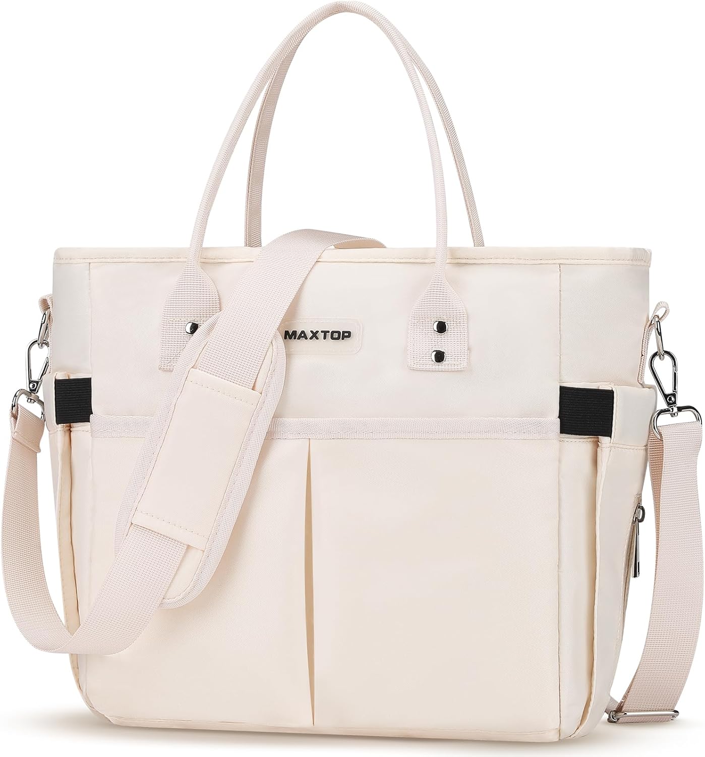 MAXTOP Lunch Bag Women for Work Insulated Thermal Lunch Box with Wide-Open Pocket Reusable Leakproof Cooler Bags with Removable Shoulder Strap for Teacher Nurse Office Picnic Travel Beige Beige Large