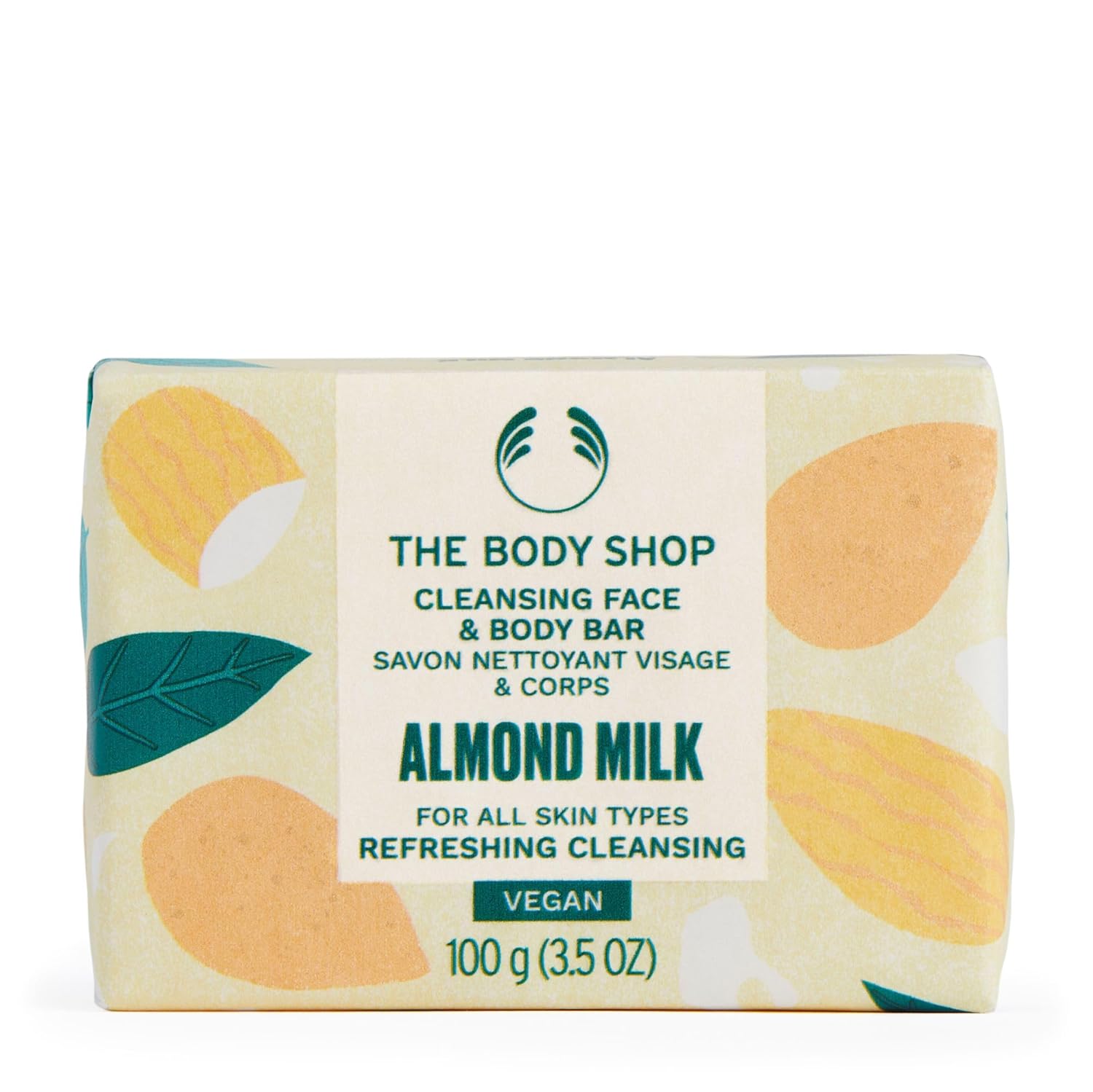 The Body Shop Almond Milk Cleansing Face and Body Bar, 100 G The Body Shop Almond Milk Cleansing Face and Body Bar, 100 G