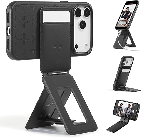 Miniatura 29 de MOFT Trípode para teléfono con palo selfie para iPhone, soporte de iPhone de múltiples ángulos, soporte de teléfono ligero y portátil, imanes Seafoam