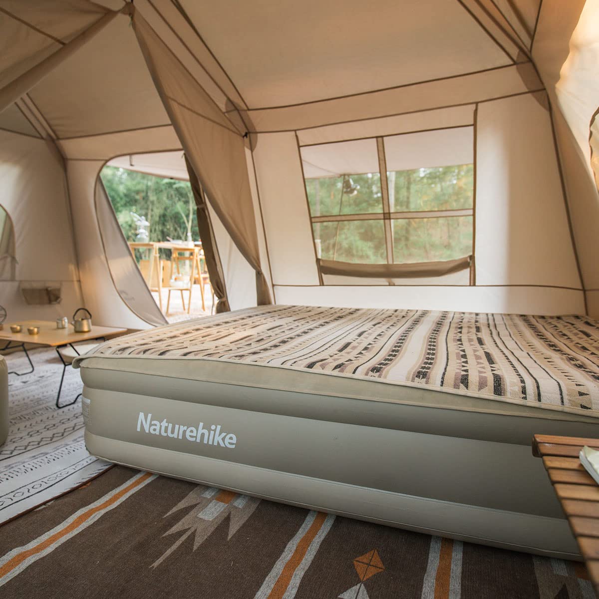 Naturehike Village 13㎡ & 6㎡ & 5㎡ Tenda Familiare Automatica Tenda a Tunnel da 4-6 Persone Tenda Pop-up Tenda da Campeggio per Viaggi in Auto, Campeggio, Riunioni di Famiglia All'aperto