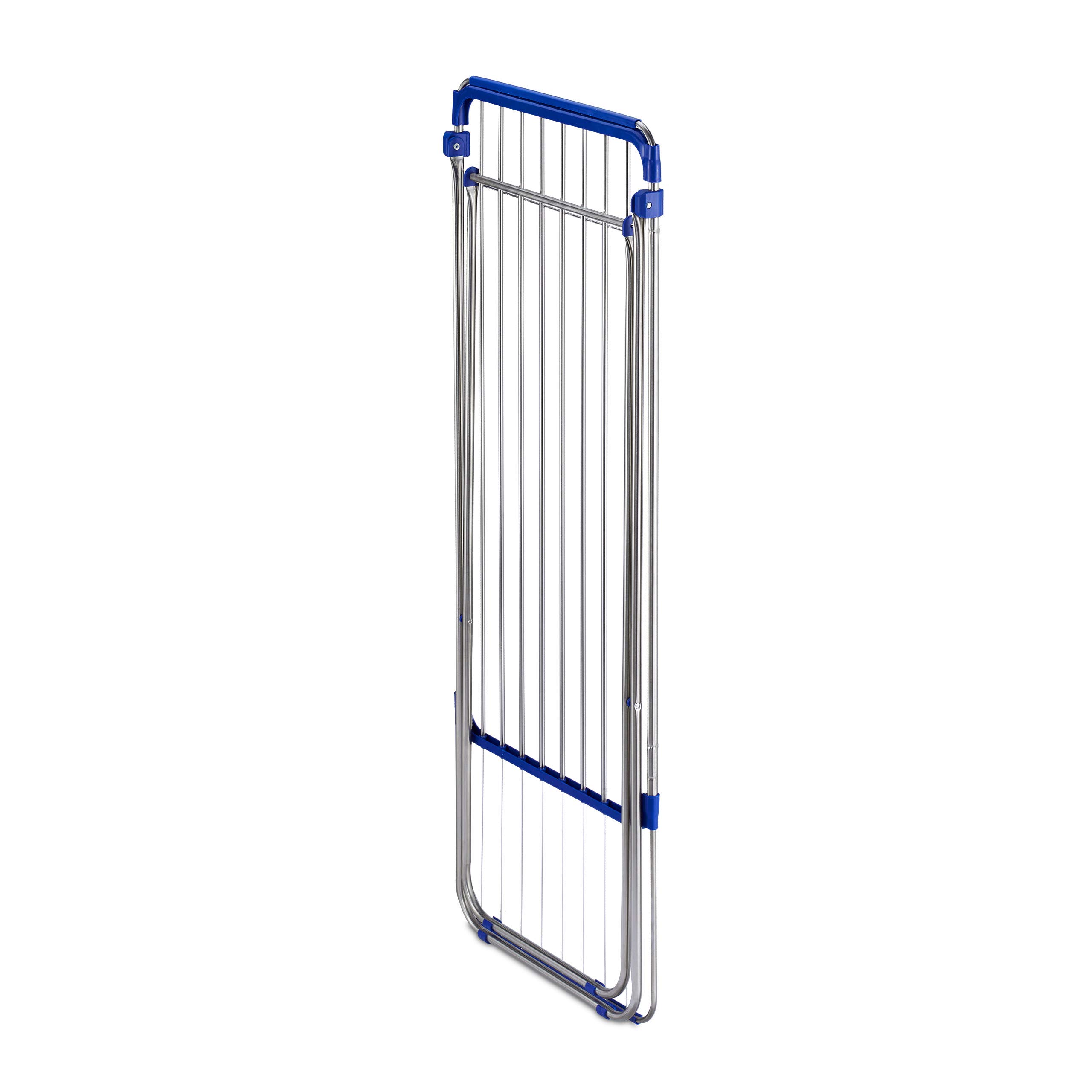 Relaxdays Tendedero Extensible, Plegable, Acero Inoxidable, 13,6 m Longitud Secado, Colgador Ropa 97x176x55 cm, Plateado