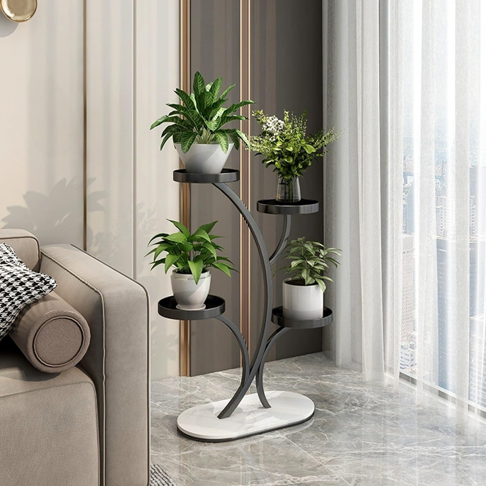 Support de fleurs multi-niveaux pour balcon et salon