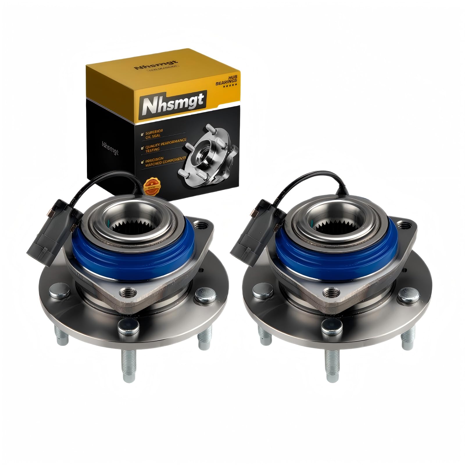 Nhsmgt 2X 513121 Front Wheel Bearing Hub Assembly Compatible with Impala, Regal, DeVille, Grand Prix, Venture, Lesabre, Century, Rendezvous, Montana,