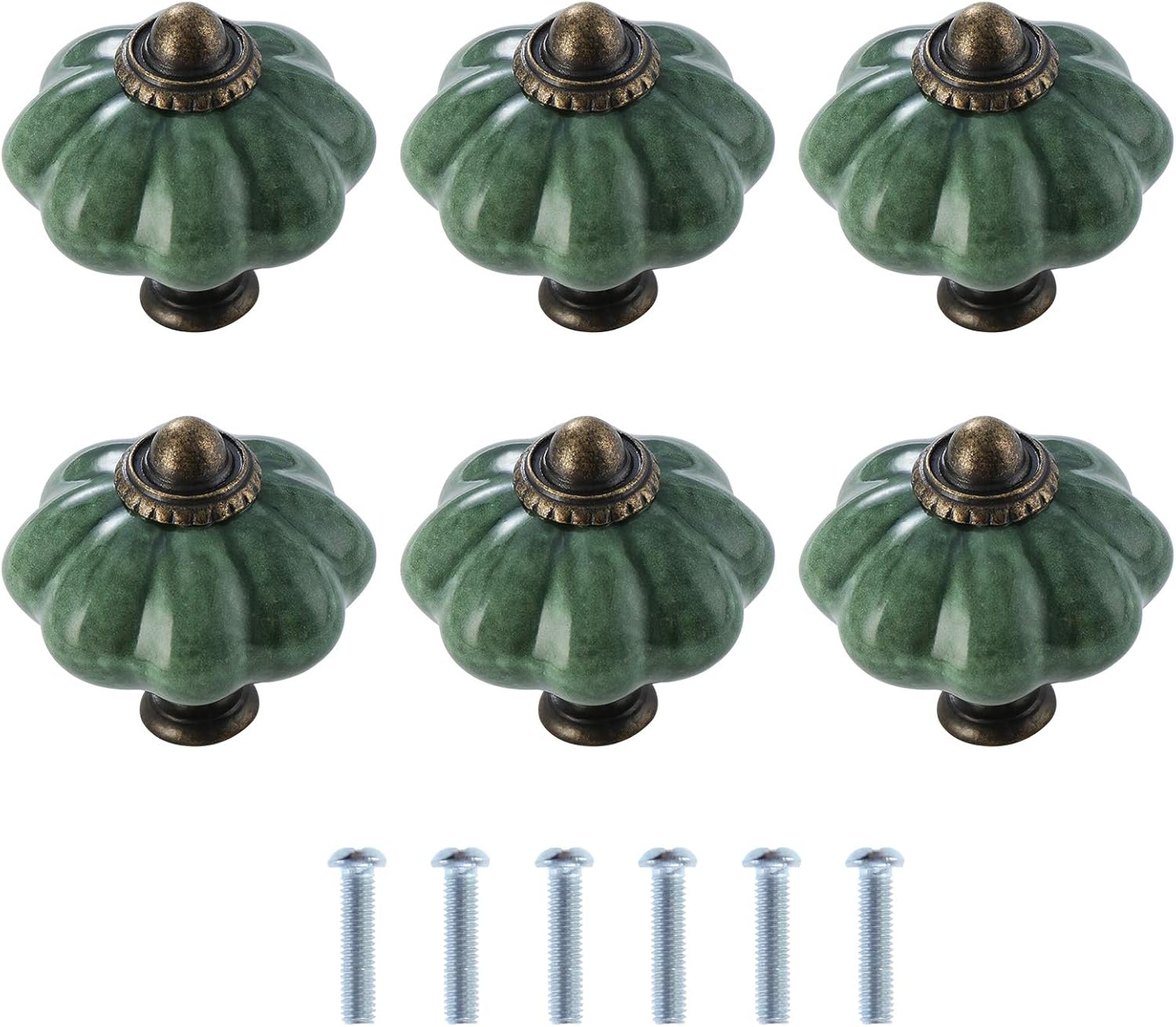 Keramik Schrankknäufe 4 Stück - Chinesischer Stil Grau Rund Einlochmontage