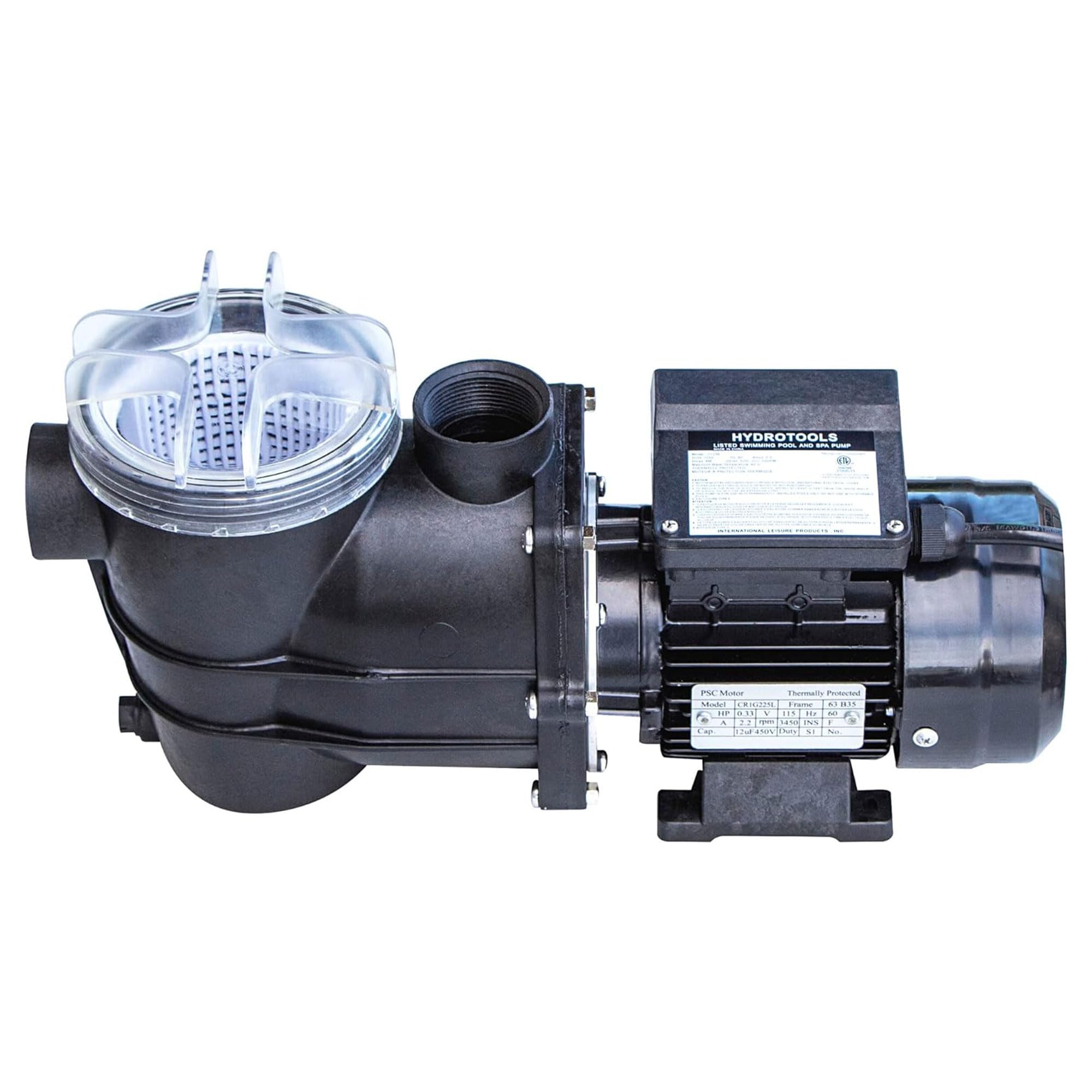 SwimlineHYDROTOOLS Model 71236 Hydro-Flo Above-Ground Pool Replacement Pump, Vertical Discharge - 0.45 HP, 2,400 GPH, 115V/60Hz, Single Speed, for Sand, Cartridge & DE Filter Systems