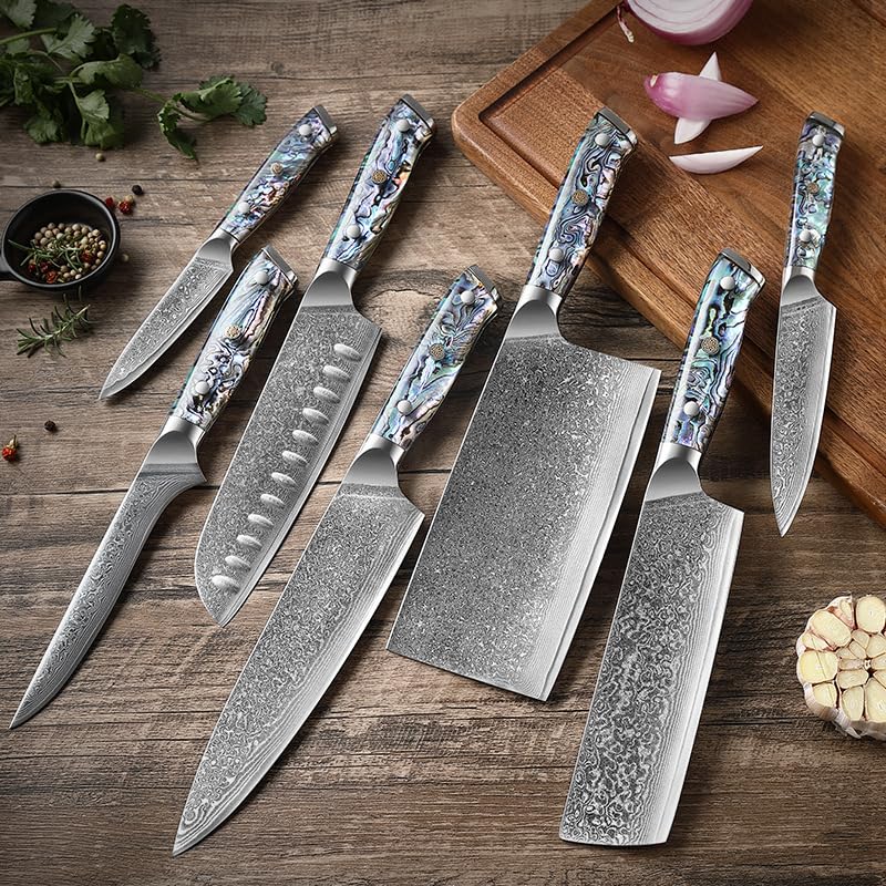 Set Cuchillos Cocina 7 Piezas Acero Aleación miniatura 3