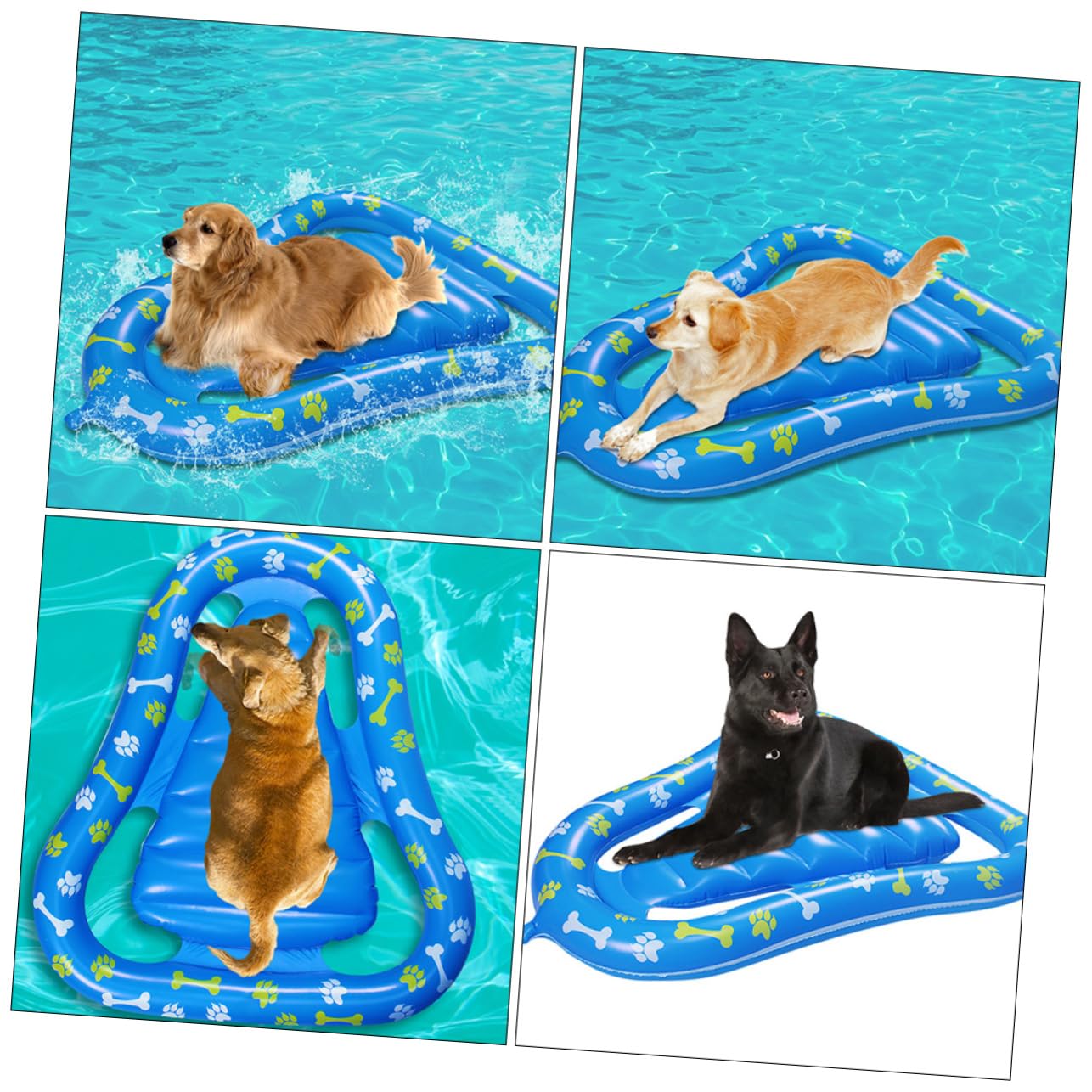 Tappetino Galleggiante Gonfiabile per Animali in Pvc Blu