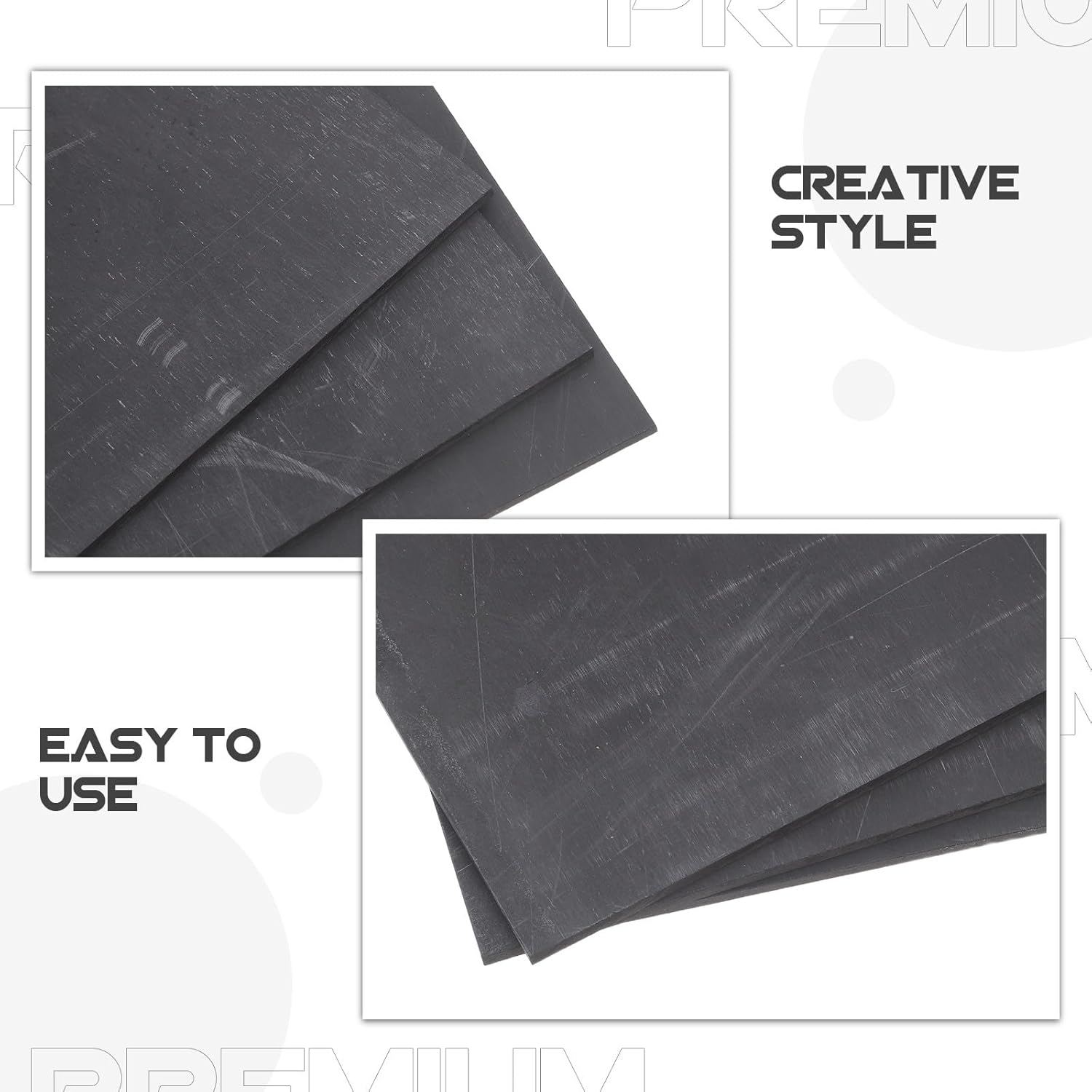 3pcs Graphite Ingot Block: Rectangle Graphite Plate - Electroplating Sheet for Casting and Electrolysis Metal Melting and Workshop Use 15x10cm/5.9x3.4''