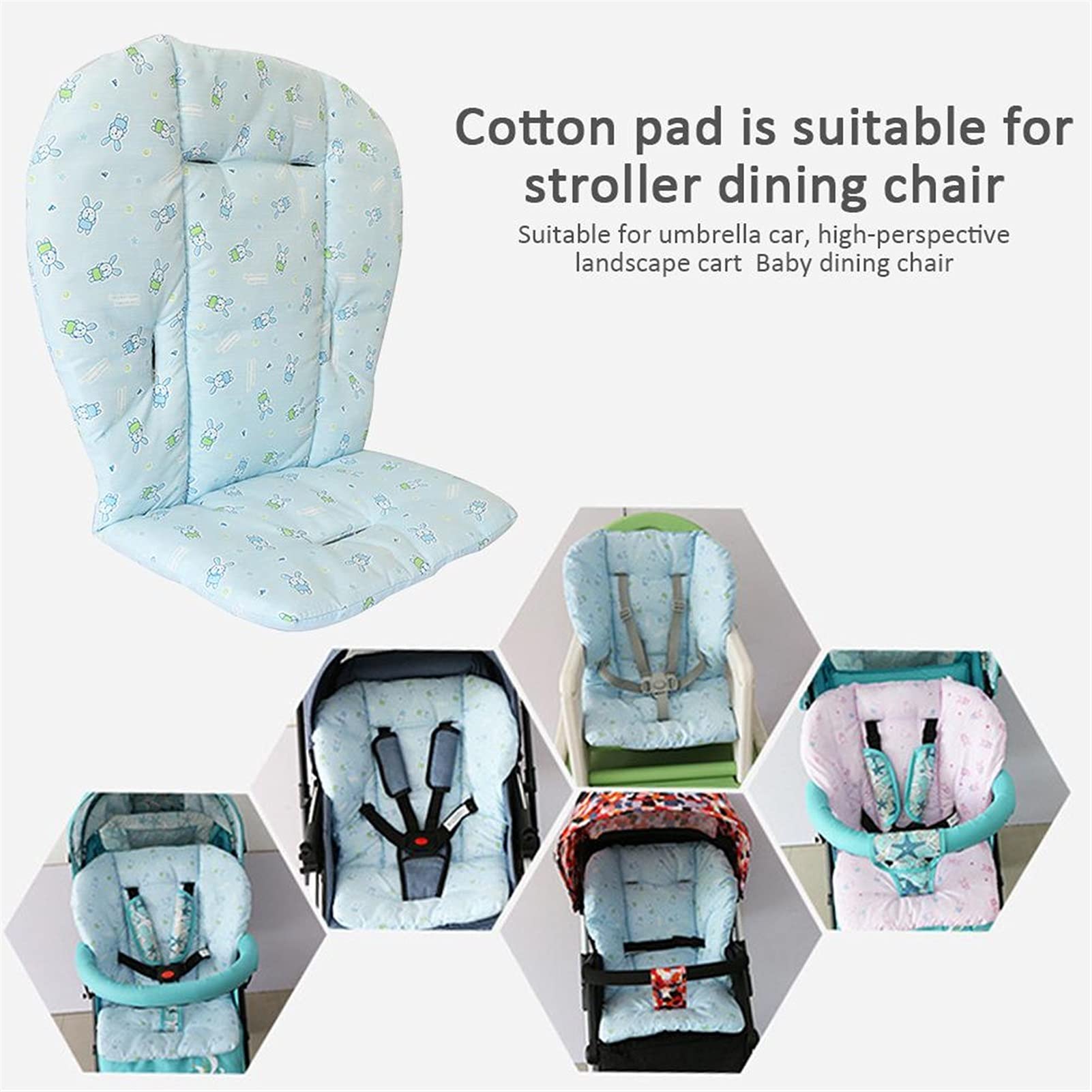 Poggiapiedi seggiolone per bambini Universal Baby Passeggino Seggiolone Seggiolino Sedile Cuscino Mat Carrello Materasso Materasso Tappetino da alimentazione Sedia Pad Cover Protector Passeggino Acces