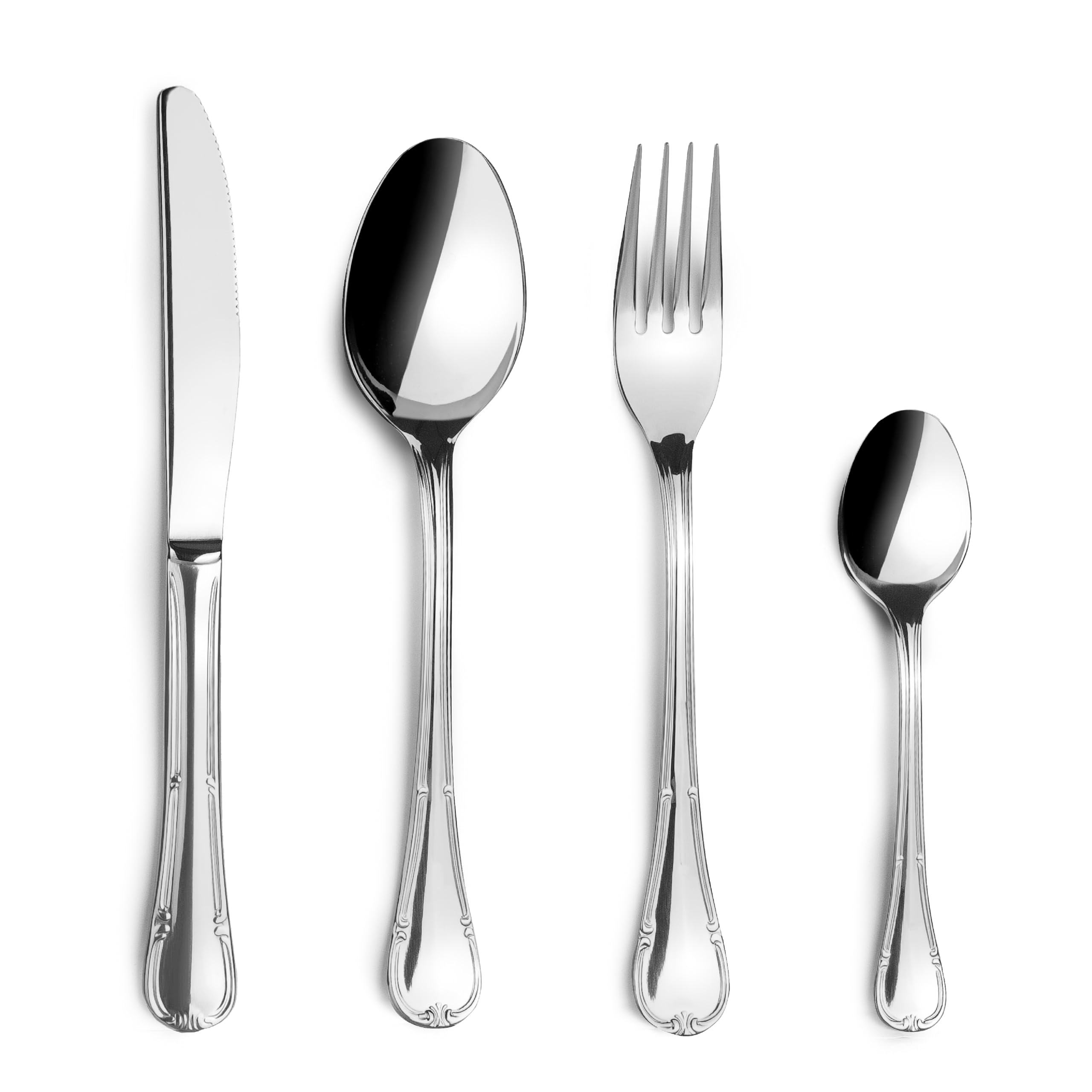Lacor - JAY - 16045524 - Juego de Cubiertos para 6 Personas, Pack 24 | En acero inox 18/10, para un uso práctico y profesional en cocina; apto para lavavajillas, práctico y fácil de guardar