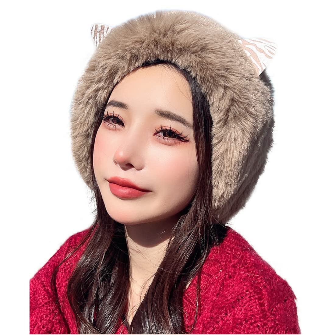 Winter Womens Girls Fleece Cute Mickey Ear Covers Ear Warmer Headband for Yoga Outdoors Cycling Hiking Running.